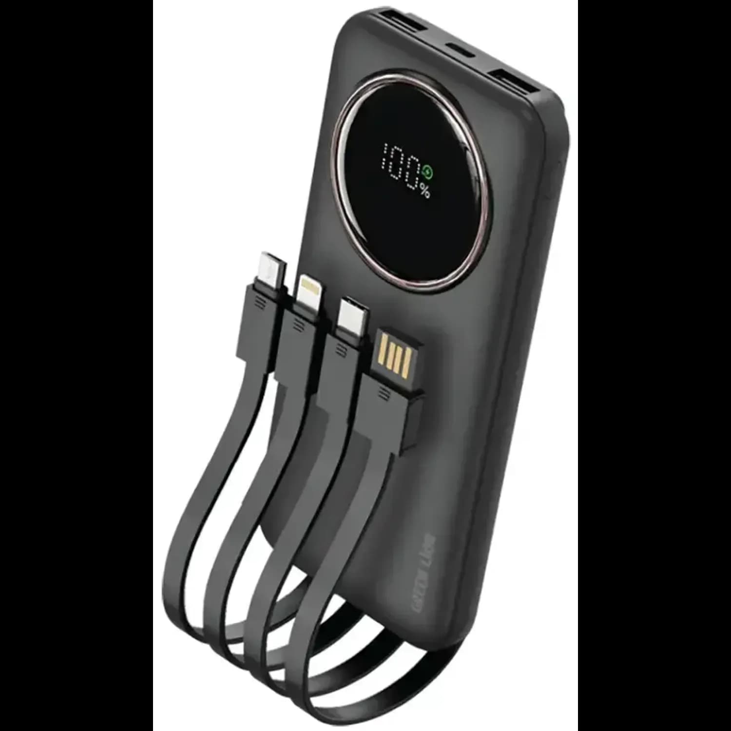 GREEN LION Power Bank 10000mAh PD22.5W - Built-In Cables, Black GREEN LION Power Bank 10000mAh PD22.5W - Built-In Cables, Black