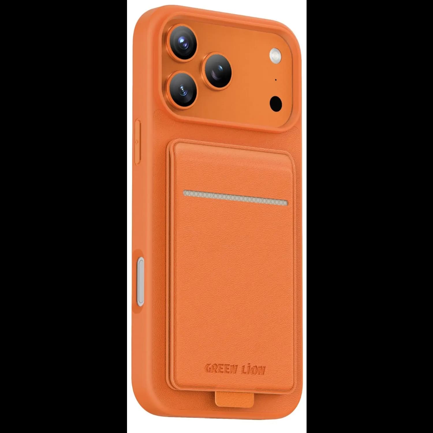 Green Lion Leather Case iPhone 17 Pro - Card Holder, Orange 1 Green Lion Leather Case iPhone 17 Pro - Card Holder, Orange 1