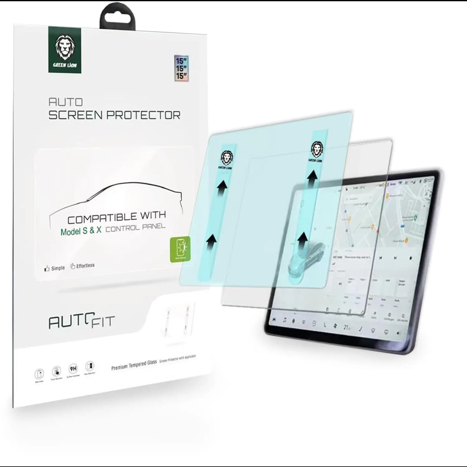 Green Lion Screen Protector 17" Tesla Model S/X - Anti-Glare, Glass, Clear 1 Green Lion Screen Protector 17" Tesla Model S/X - Anti-Glare, Glass, Clear 1