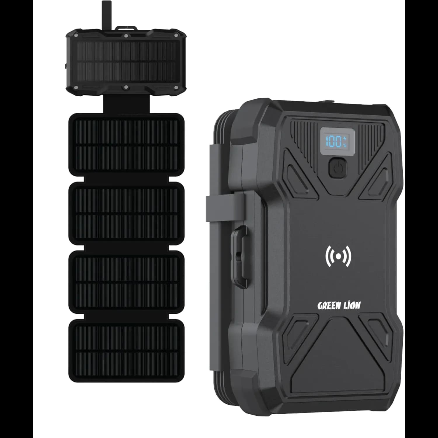 Green Lion 5-Panel Solar Power Bank , 30000mAh, Solar 20W Charging - Black 1 Green Lion 5-Panel Solar Power Bank , 30000mAh, Solar 20W Charging - Black 1
