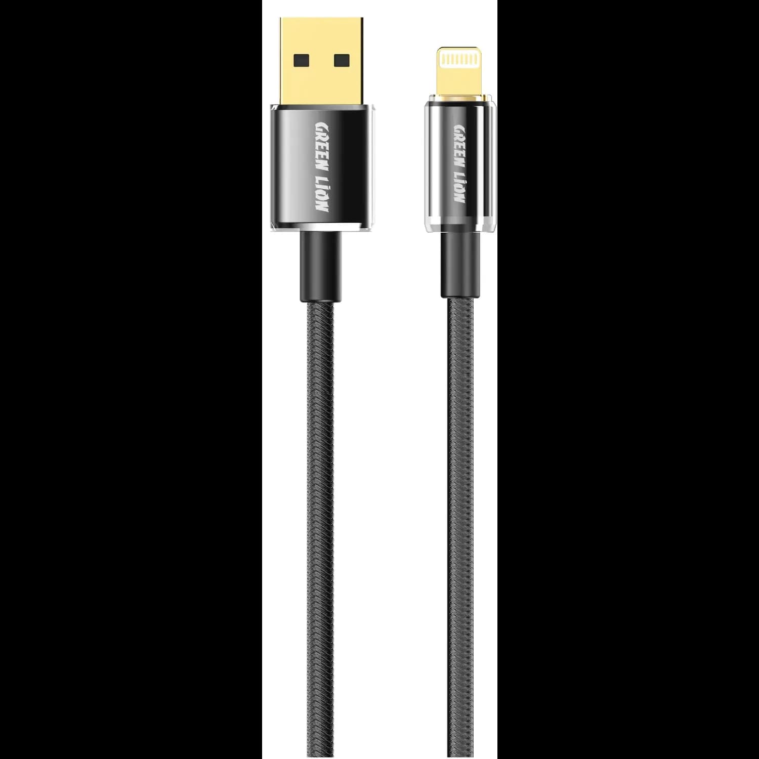 Green Lion 2-in-1 AUX Braided Cable - 1.2m, Black 1 Green Lion 2-in-1 AUX Braided Cable - 1.2m, Black 1