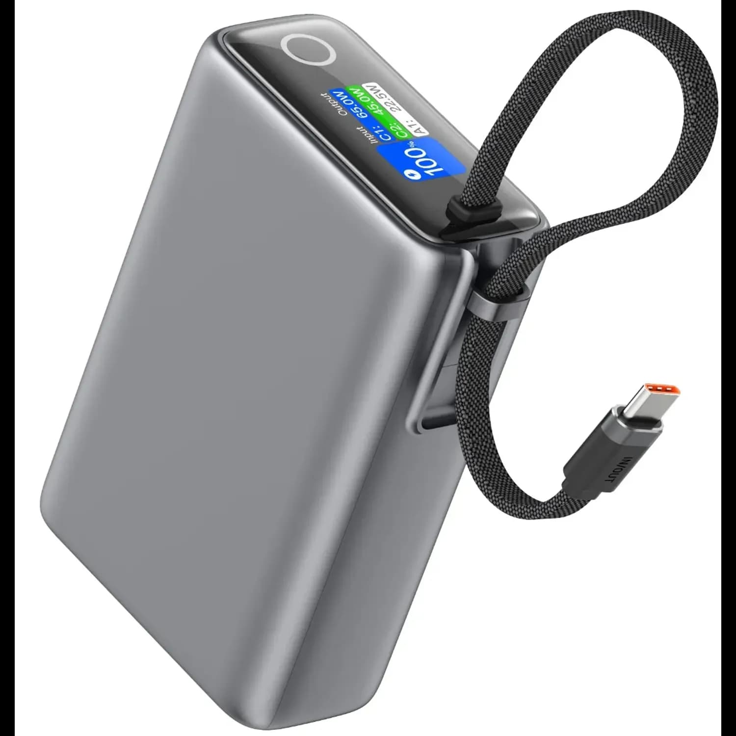 Green Lion Power Bank Tron X - 20000mAh 65W PD, Gray 1 Green Lion Power Bank Tron X - 20000mAh 65W PD, Gray 1