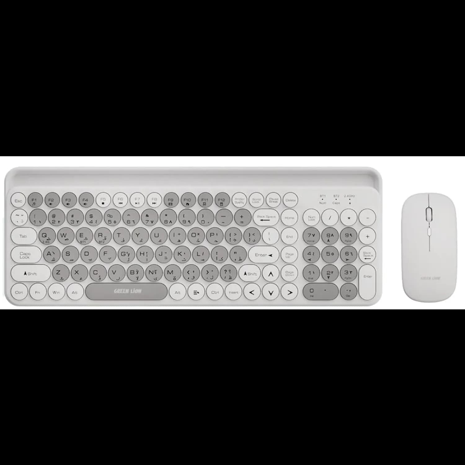 Green Lion Wireless Mouse & Keyboard Duo - USB, Grey Green Lion Wireless Mouse & Keyboard Duo - USB, Grey