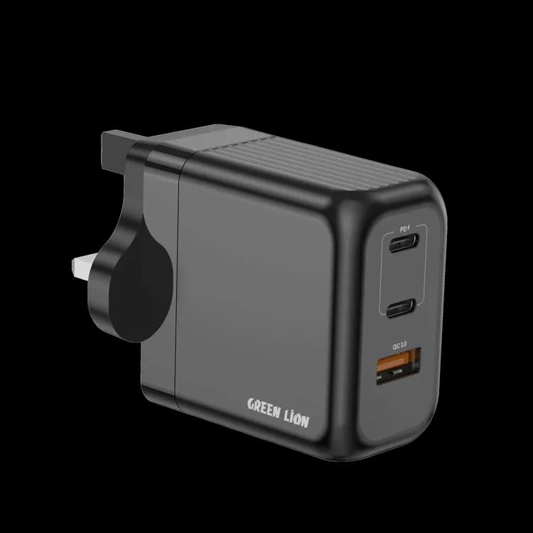 GREEN LION Wall Charger GNUPD65WC2CBK - 65W Fast Charge, Black GREEN LION Wall Charger GNUPD65WC2CBK - 65W Fast Charge, Black