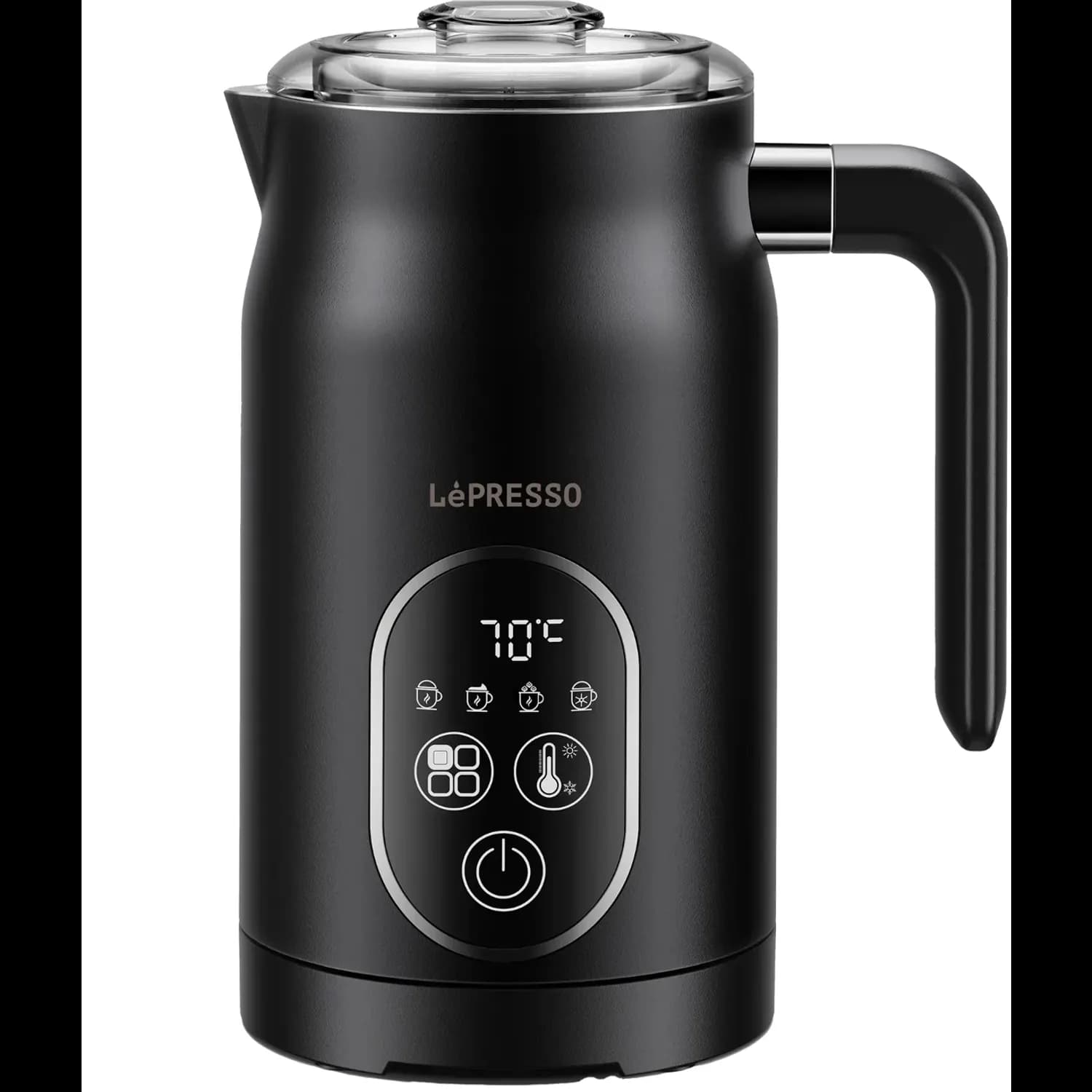 LePresso Electric Milk Frother - 4-in-1, Black 1 LePresso Electric Milk Frother - 4-in-1, Black 1