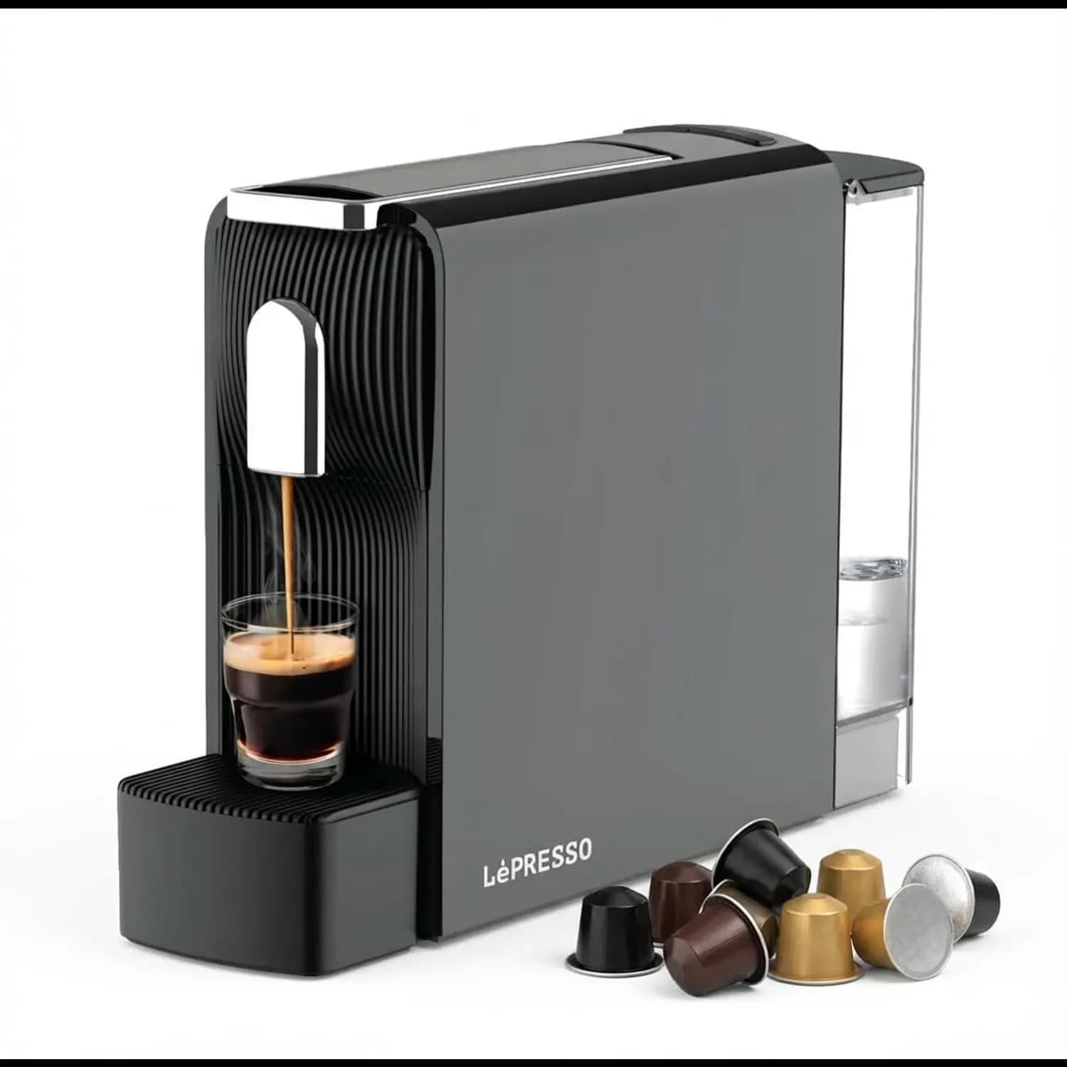 Lepresso Espresso Machine Baristo - Nespresso Compatible, White — Black 1 Lepresso Espresso Machine Baristo - Nespresso Compatible, White — Black 1