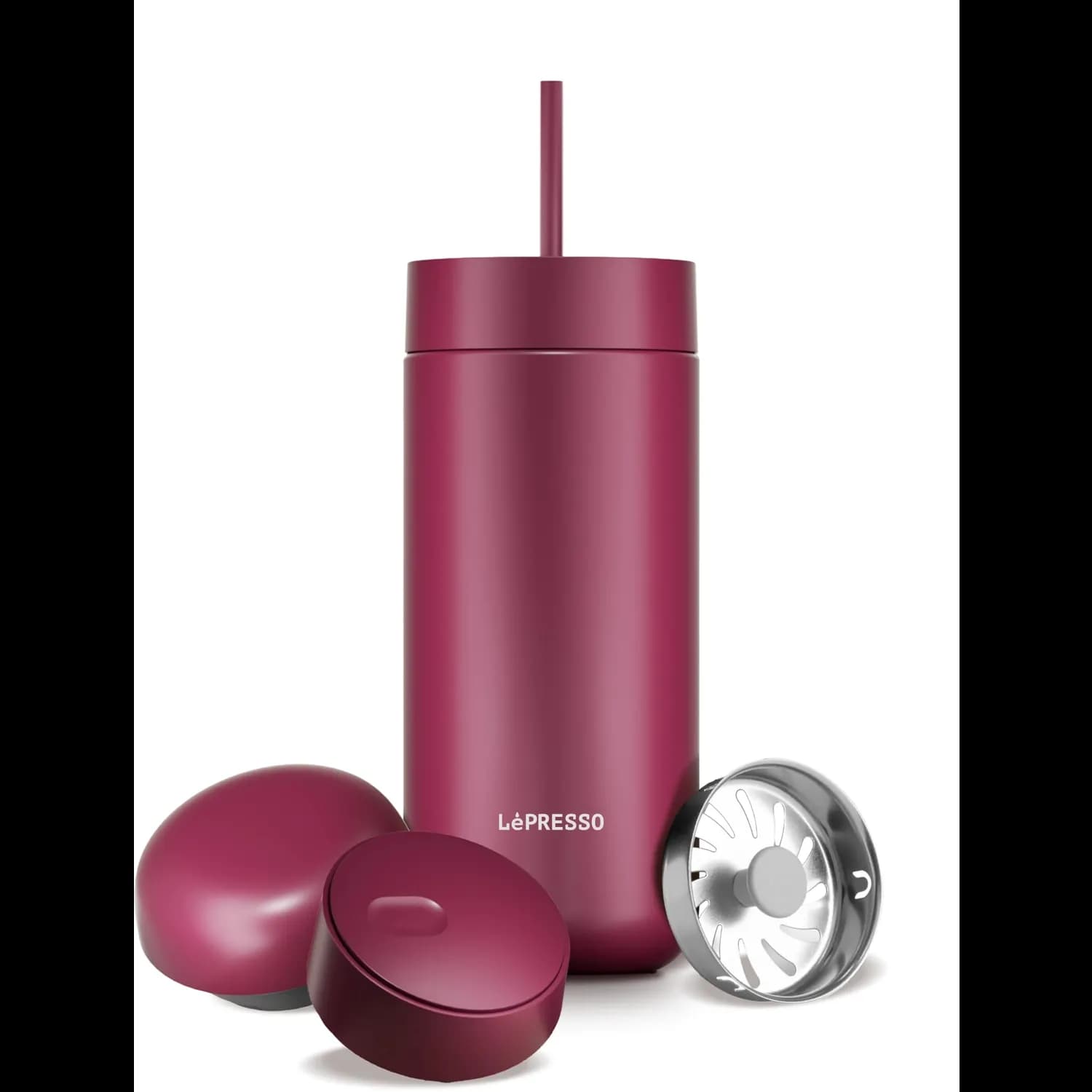 LePresso Tumbler TripleQuench - 590ml Double Wall, Wood Brown — Red 1 LePresso Tumbler TripleQuench - 590ml Double Wall, Wood Brown — Red 1