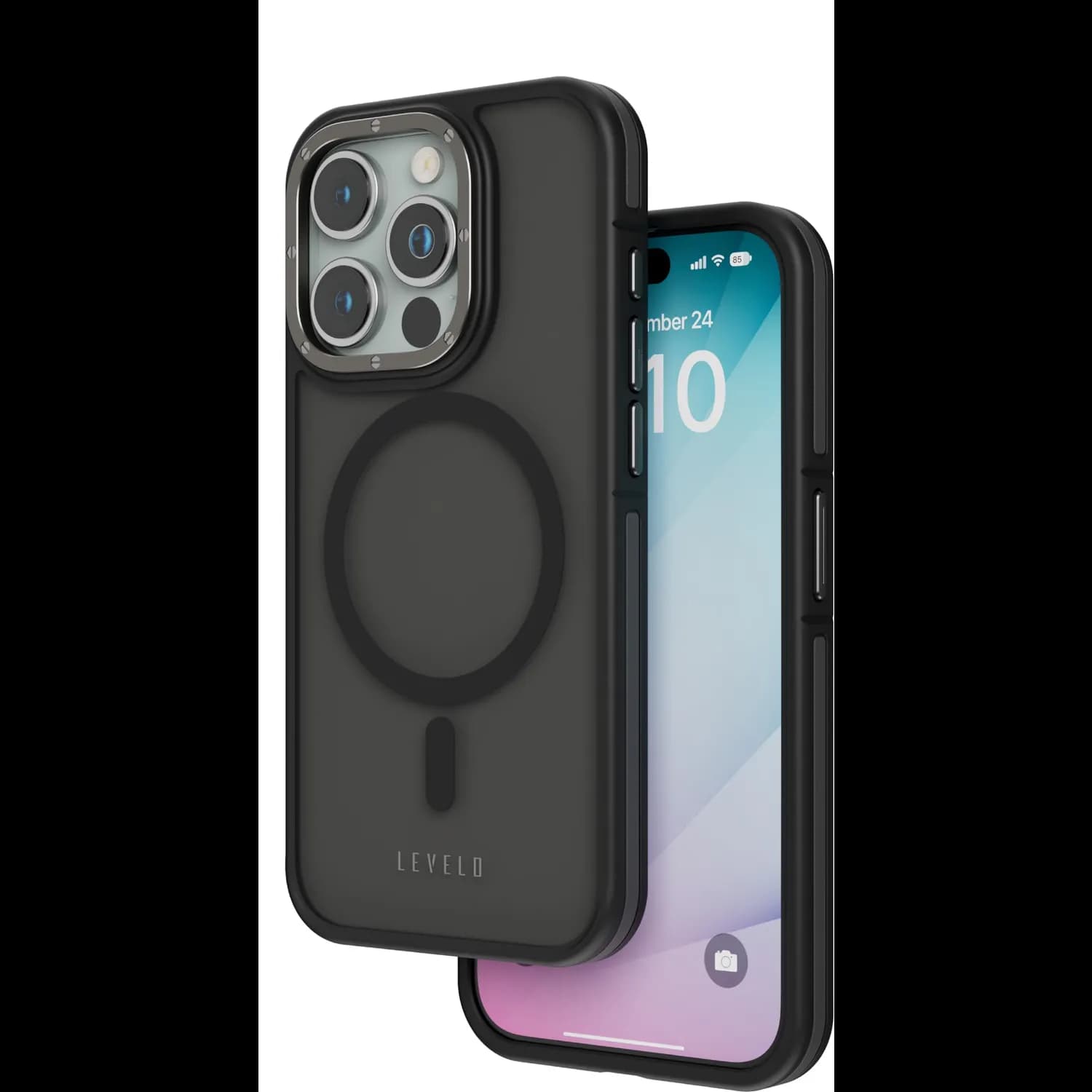 LEVELO Case iPhone 15 Pro Max - Rouge, Black — Black 1 LEVELO Case iPhone 15 Pro Max - Rouge, Black — Black 1