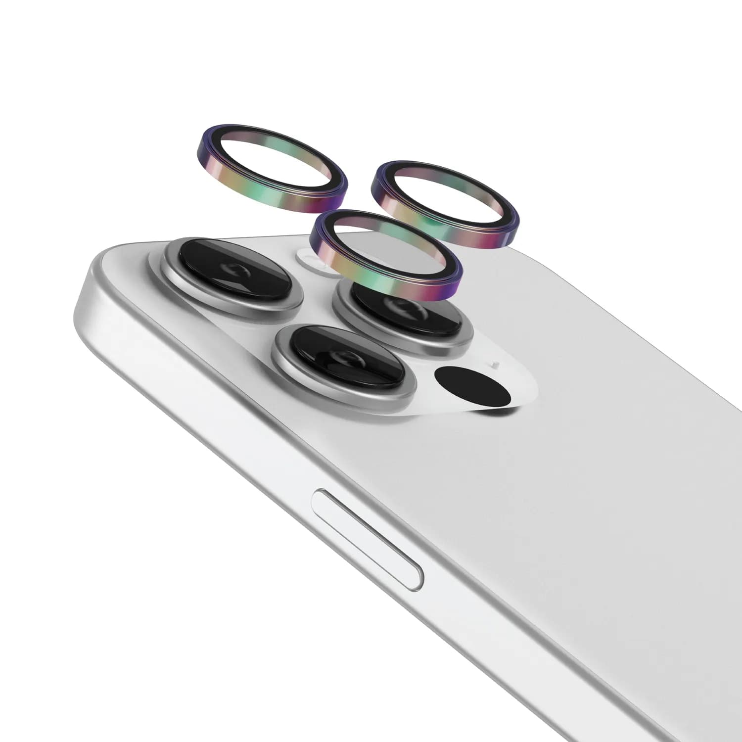 Levelo Camera Lens Protector Lucent Trio - 9H Hardness, Titanium, iPhone 15 Pro/15 Pro Max — Titanium 1 Levelo Camera Lens Protector Lucent Trio - 9H Hardness, Titanium, iPhone 15 Pro/15 Pro Max — Titanium 1