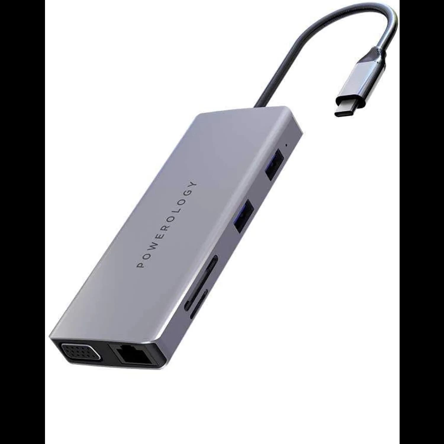 Powerology USB-C Hub - 11-in-1, Gray 1 Powerology USB-C Hub - 11-in-1, Gray 1