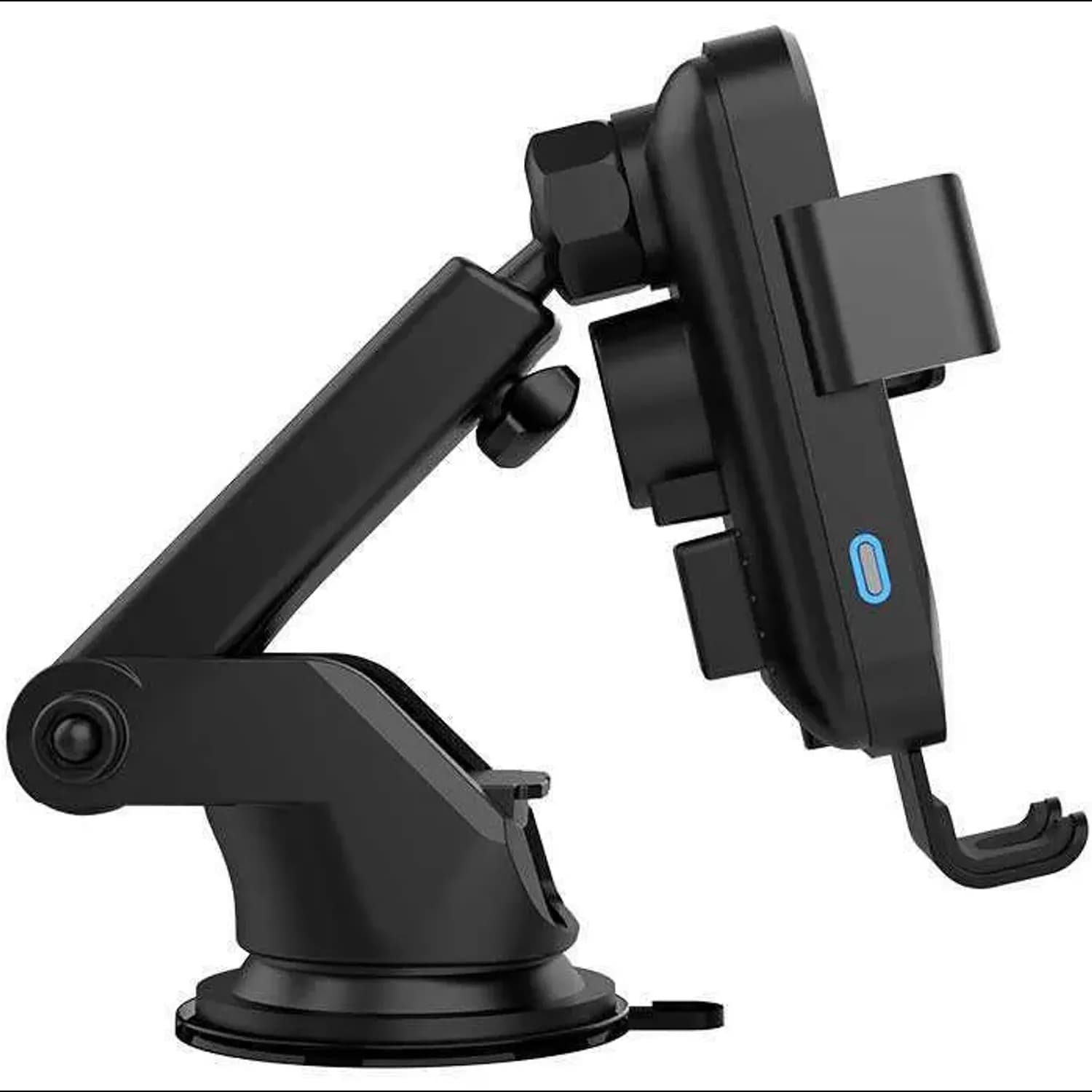 Powerology Wireless Charger Car Mount - Fast Charge 7.5W/15W, Black 1 Powerology Wireless Charger Car Mount - Fast Charge 7.5W/15W, Black 1