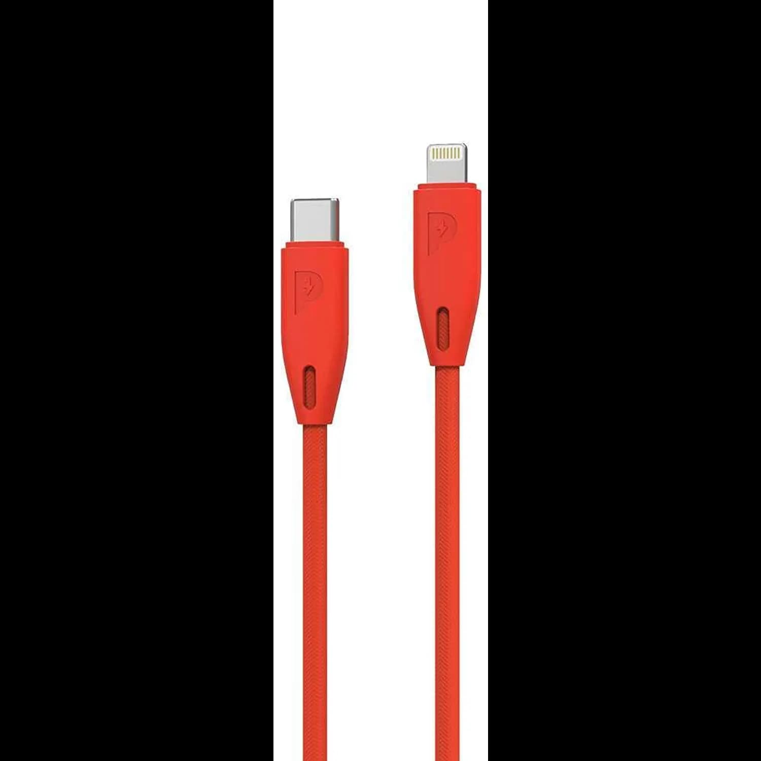 Powerology Braided USB-C to Lightning Cable - 1.2m, Red 1 Powerology Braided USB-C to Lightning Cable - 1.2m, Red 1