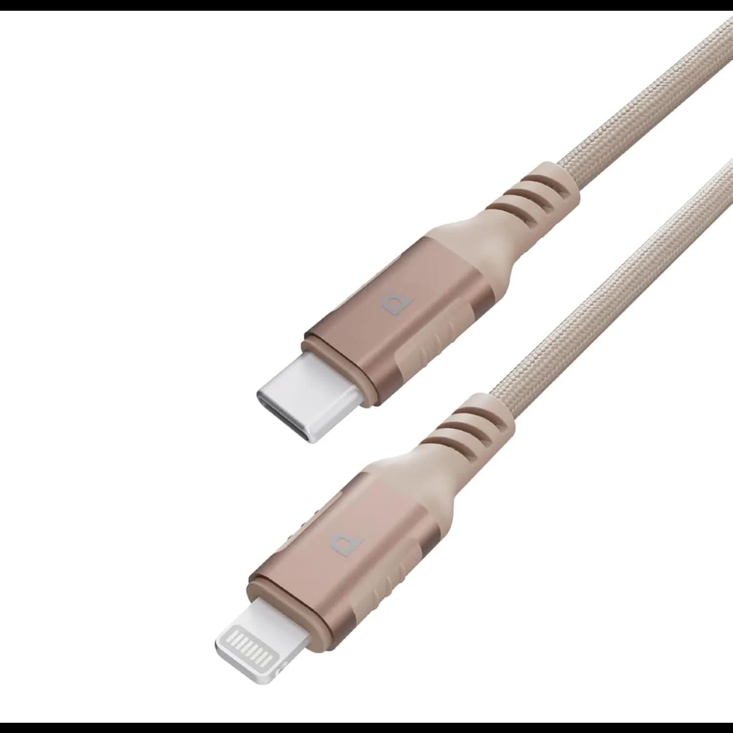 Powerology USB-C to Lightning Cable - 30W PD, Desert Titanium 1 Powerology USB-C to Lightning Cable - 30W PD, Desert Titanium 1