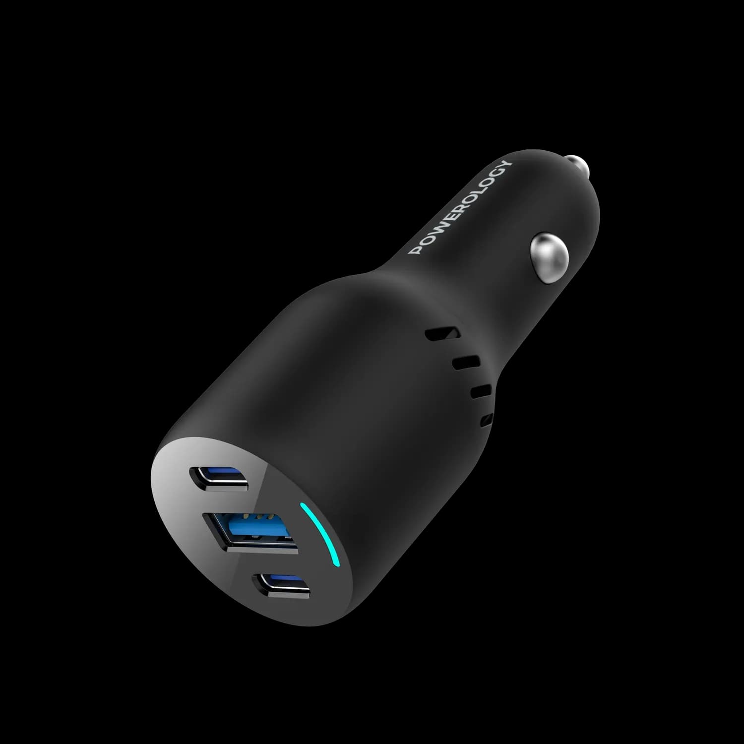 Powerology Car Charger - 85W Triple Ports, Black 1 Powerology Car Charger - 85W Triple Ports, Black 1