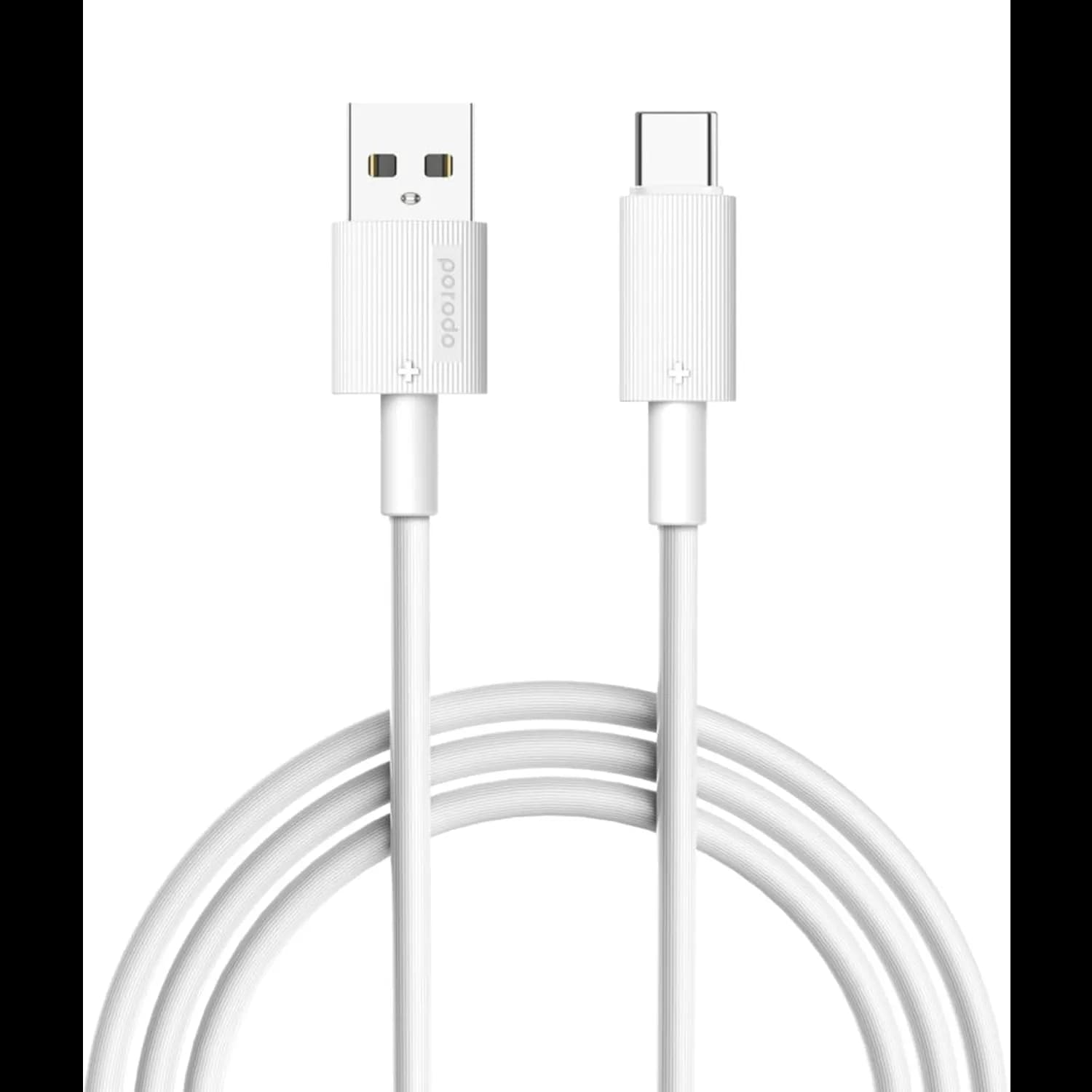 Porodo USB A To C PVC 3M Cable, - White — White 1 Porodo USB A To C PVC 3M Cable, - White — White 1