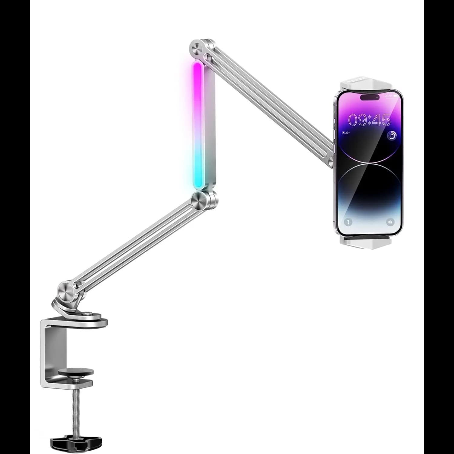 Porodo Laptop Stand - Foldable, RGB Lights, Gray 1 Porodo Laptop Stand - Foldable, RGB Lights, Gray 1