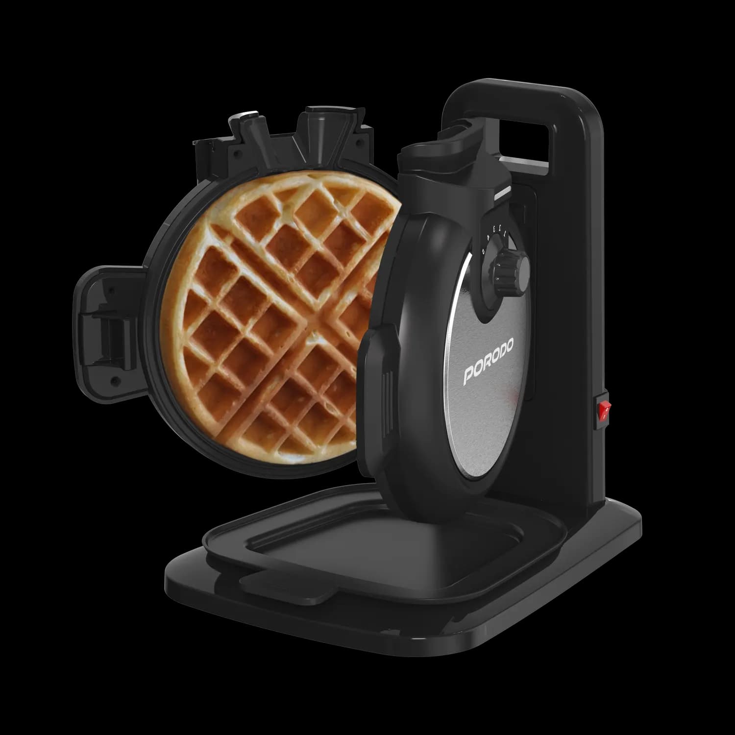 Porodo Waffle Maker - Vertical Nonstick, 5 Shade Settings, Black 1 Porodo Waffle Maker - Vertical Nonstick, 5 Shade Settings, Black 1