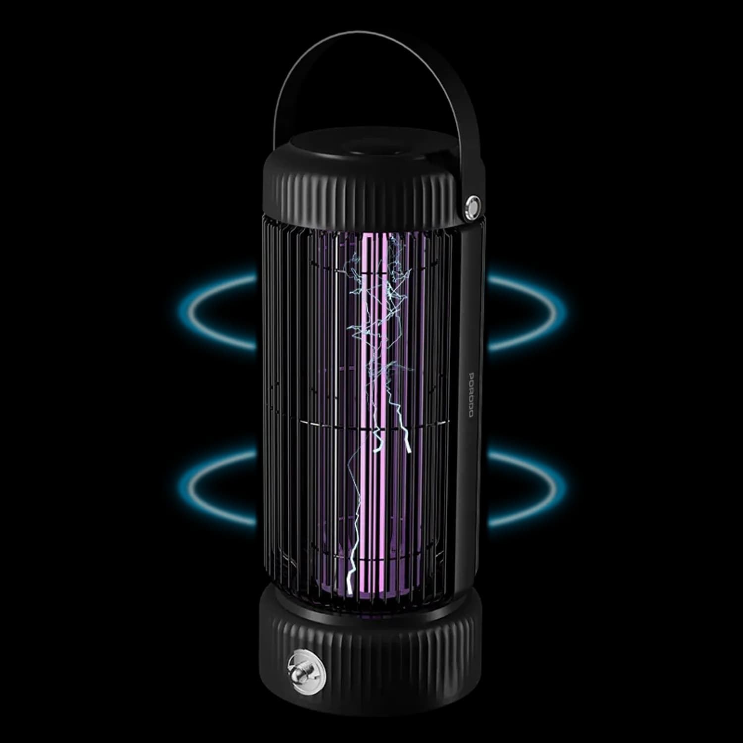 Porodo Mosquito Zapper - Portable UV LED, 4H Battery, Black 1 Porodo Mosquito Zapper - Portable UV LED, 4H Battery, Black 1