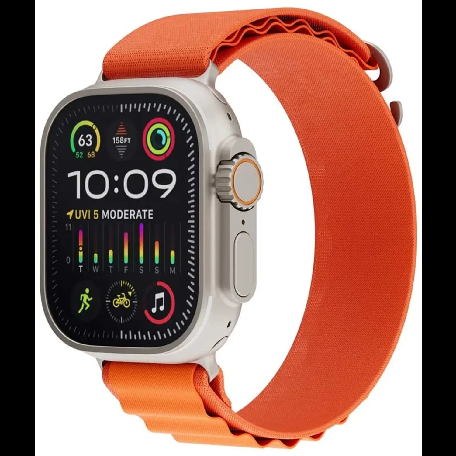 Porodo Smart Watch Ultra Lumina - AMOLED, Orange Strap Porodo Smart Watch Ultra Lumina - AMOLED, Orange Strap