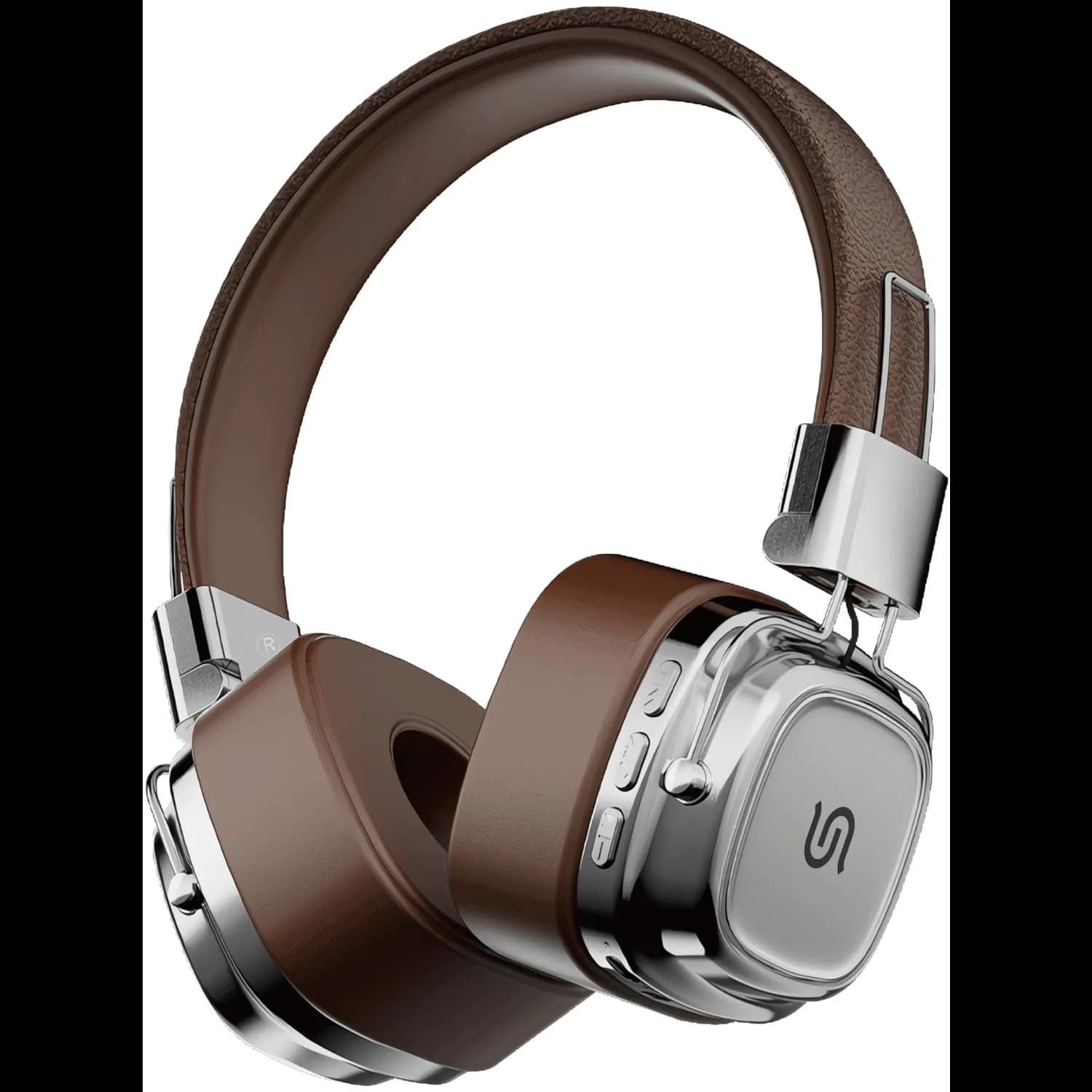 Porodo Wireless ENC Headphone PD-STWLEP037 - Vintage, Brown & Silver — Brown 1 Porodo Wireless ENC Headphone PD-STWLEP037 - Vintage, Brown & Silver — Brown 1