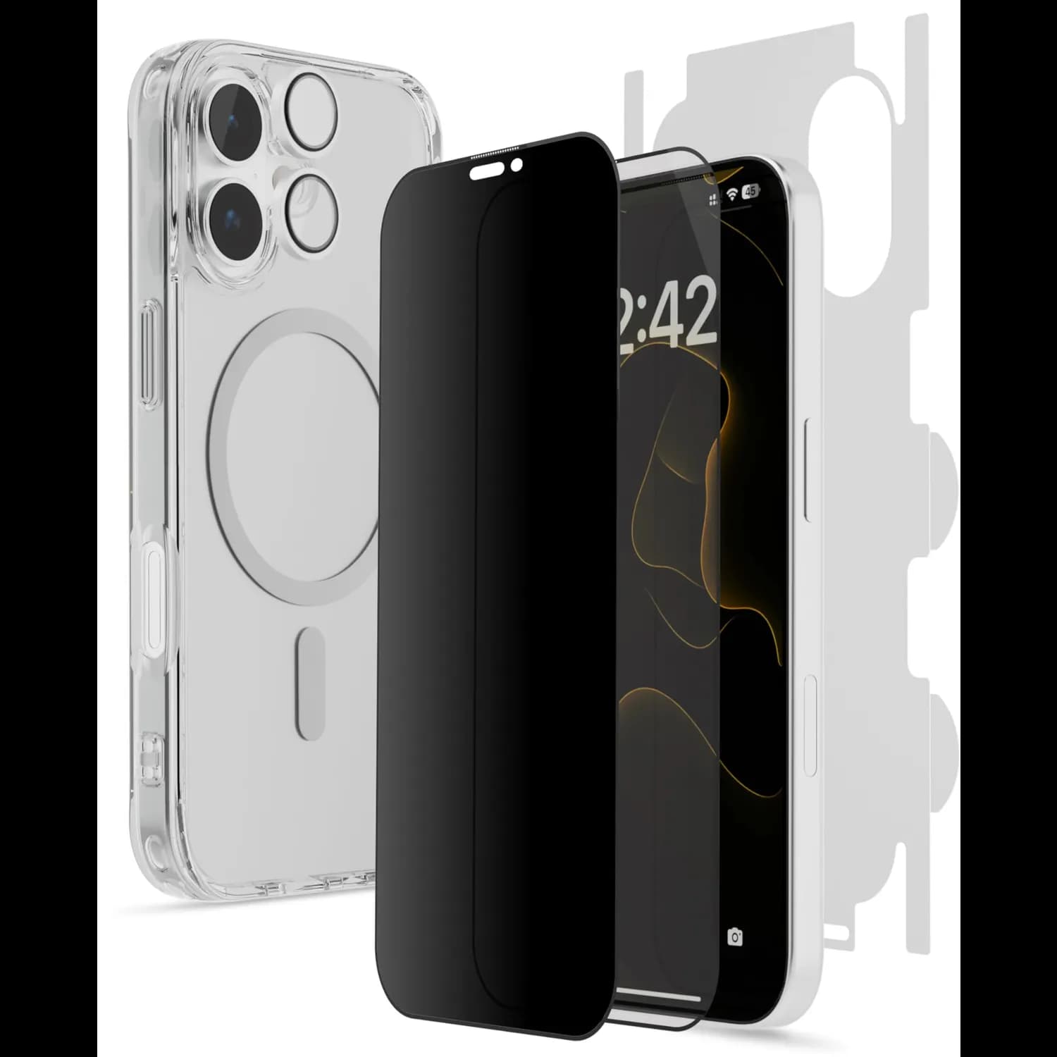 Porodo Protection Pack iPhone 17 - 5-in-1 Combo, Clear 1 Porodo Protection Pack iPhone 17 - 5-in-1 Combo, Clear 1