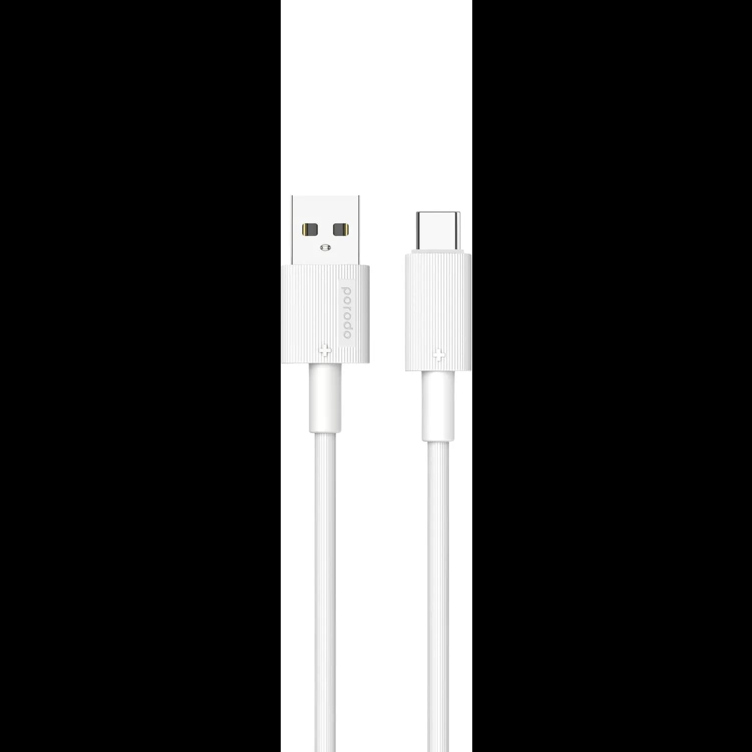 Porodo USB-A to Lightning Cable - Fast Charging, White — White 1 Porodo USB-A to Lightning Cable - Fast Charging, White — White 1