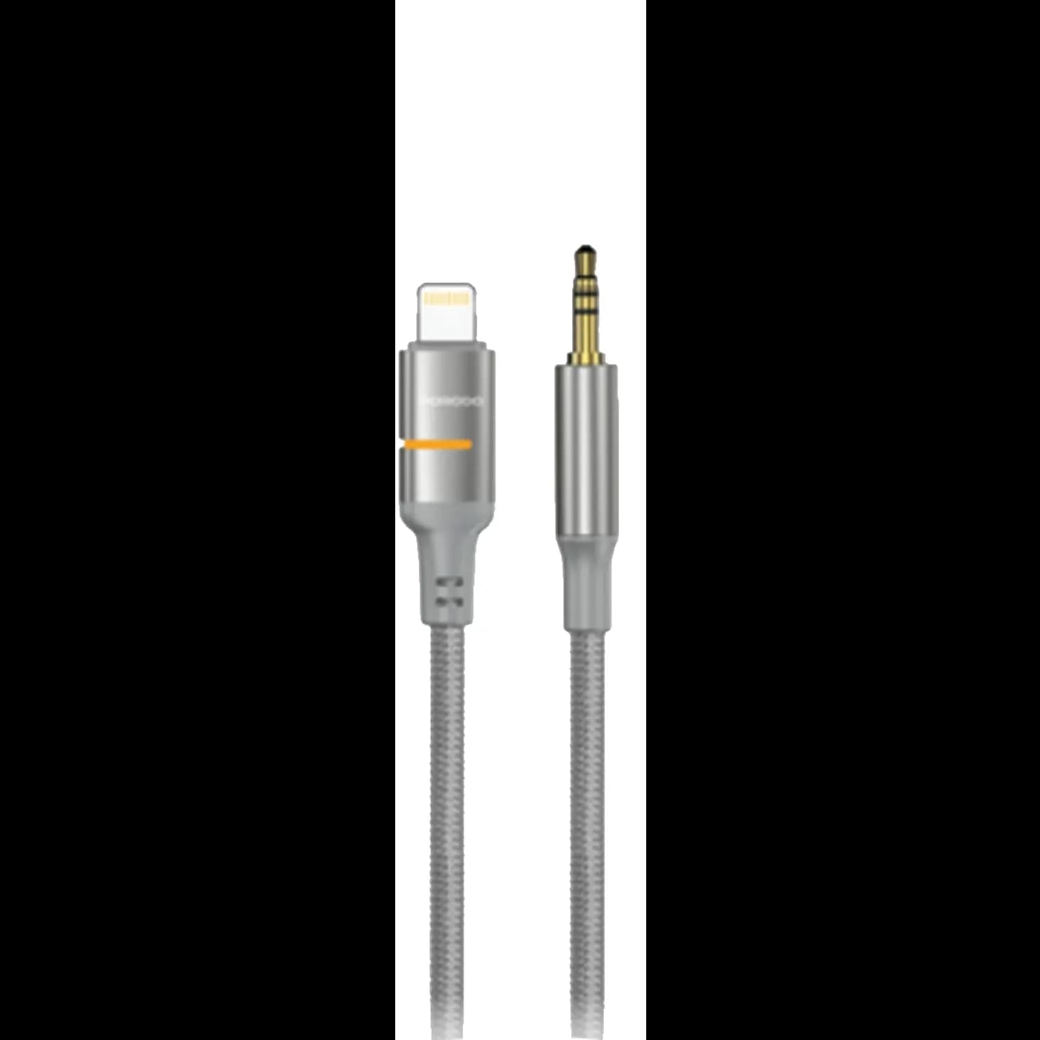 Porodo AUX to Lightning Cable - LED Light, 1.2m, Gray 1 Porodo AUX to Lightning Cable - LED Light, 1.2m, Gray 1