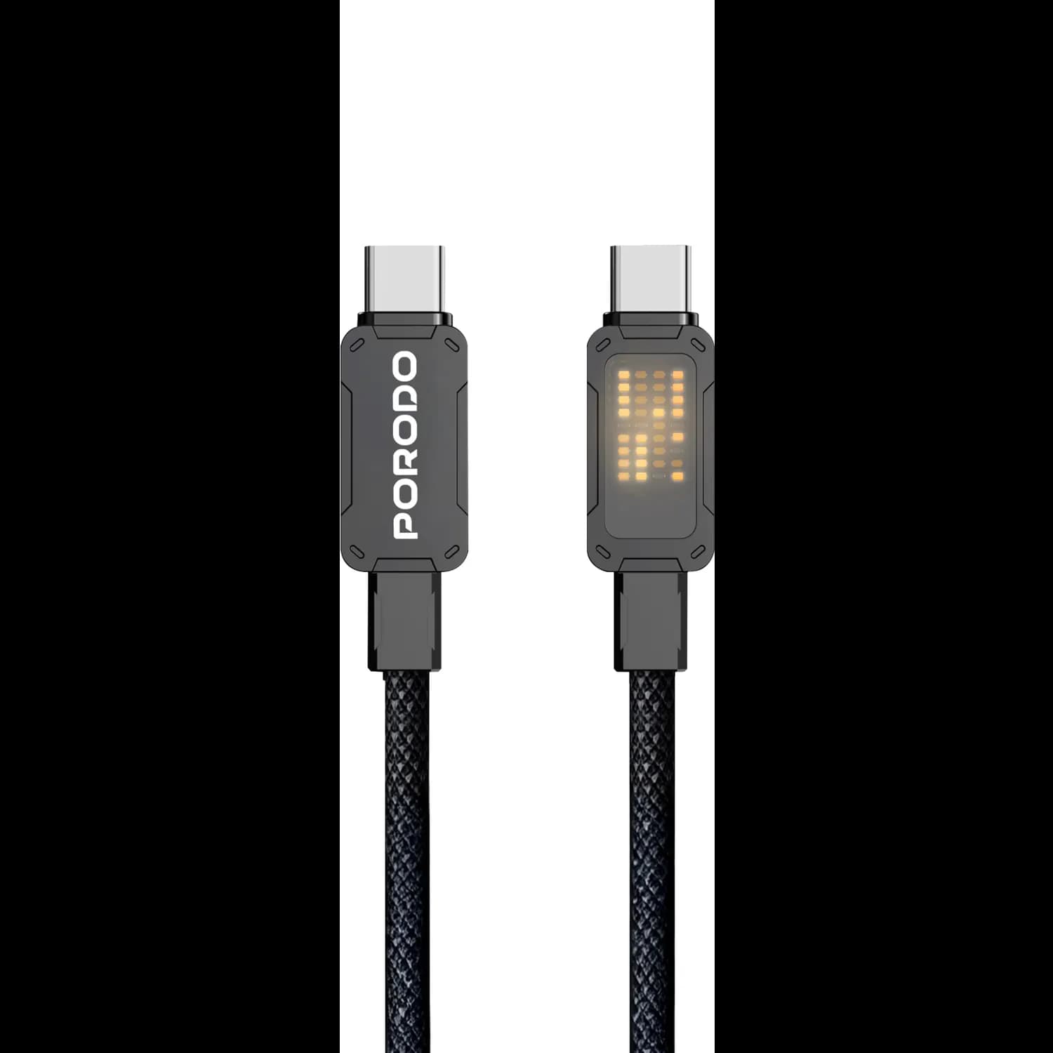 Porodo USB-C Cable - 100W PD, LED Flow Light, Black 1 Porodo USB-C Cable - 100W PD, LED Flow Light, Black 1