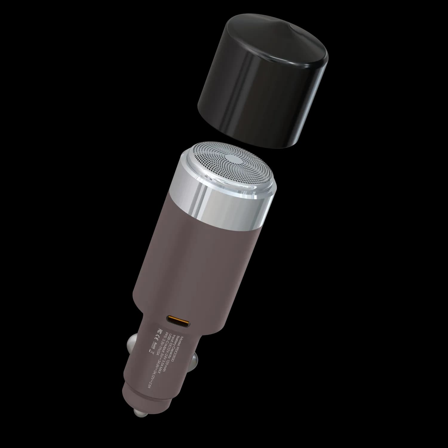 Porodo Car Charger - 30W with Shaver, Brown 1 Porodo Car Charger - 30W with Shaver, Brown 1