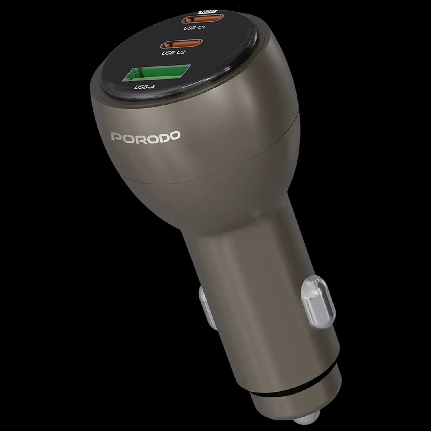 Porodo Car Charger - 130W, 2x USB-C & 1x USB-A, Brown Porodo Car Charger - 130W, 2x USB-C & 1x USB-A, Brown