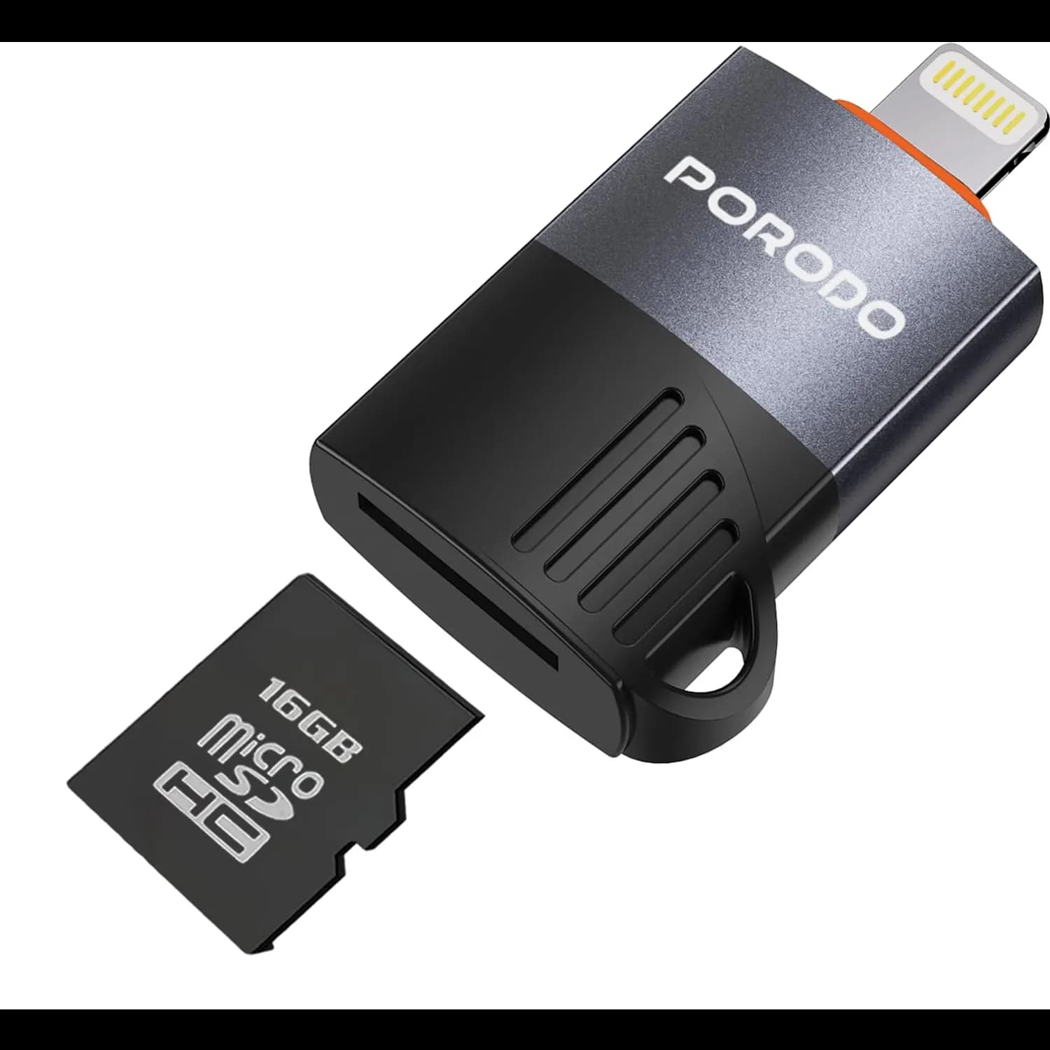 Porodo TF Card Reader - OTG Lightning, 480Mbps, Black 1 Porodo TF Card Reader - OTG Lightning, 480Mbps, Black 1