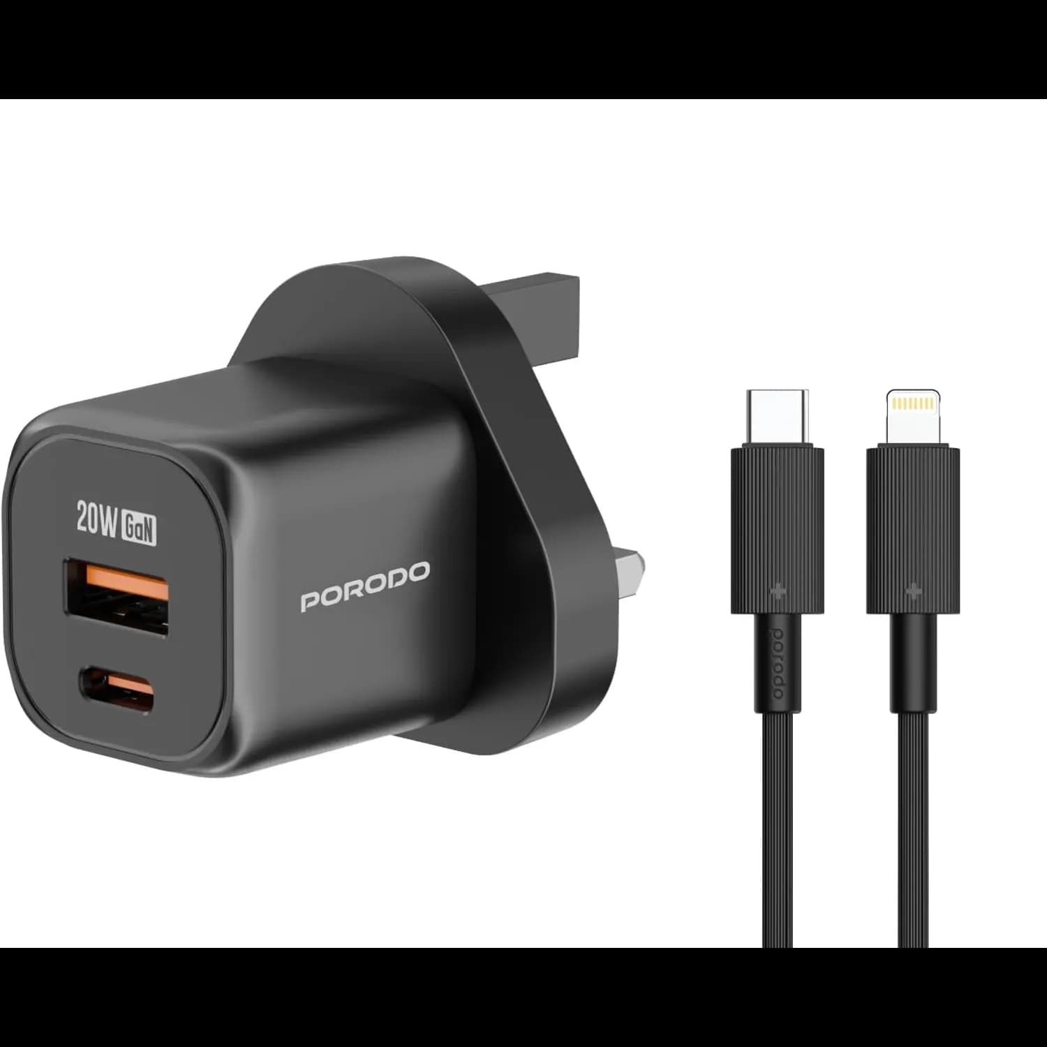 Porodo Multi-Port Super Hub - 6 AC Outlets, USB-C PD, Black 1 Porodo Multi-Port Super Hub - 6 AC Outlets, USB-C PD, Black 1