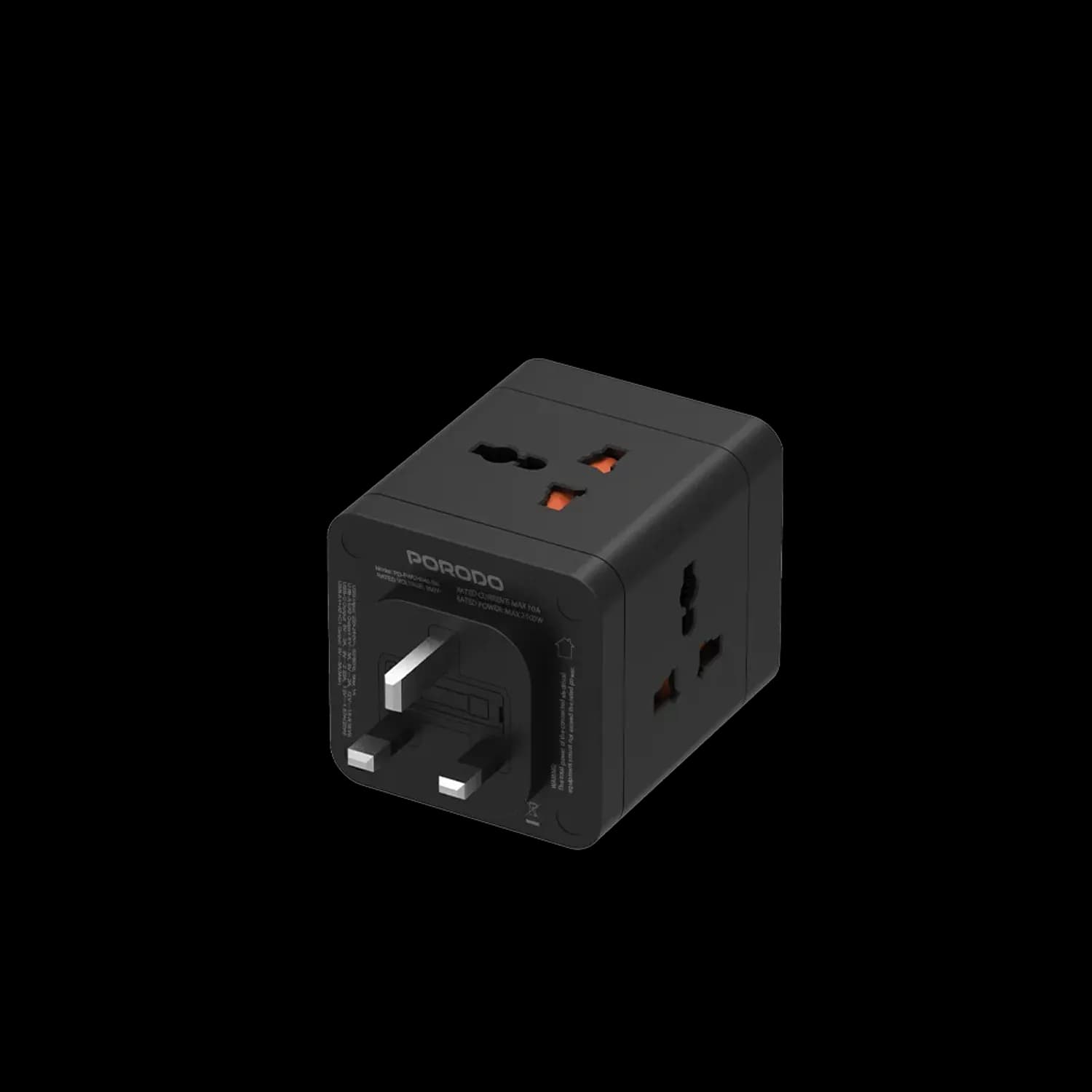 Porodo Adaptor - 20W QC 3.0, 2A+1 Type C, Black 1 Porodo Adaptor - 20W QC 3.0, 2A+1 Type C, Black 1