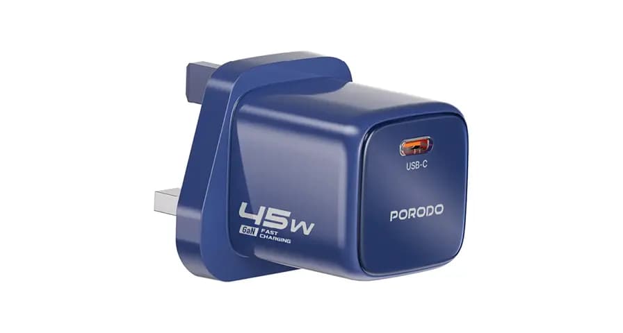 Porodo USB-C Wall Adaptor TEZORENZZA - 45W GaN — Orange 1 Porodo USB-C Wall Adaptor TEZORENZZA - 45W GaN — Orange 1