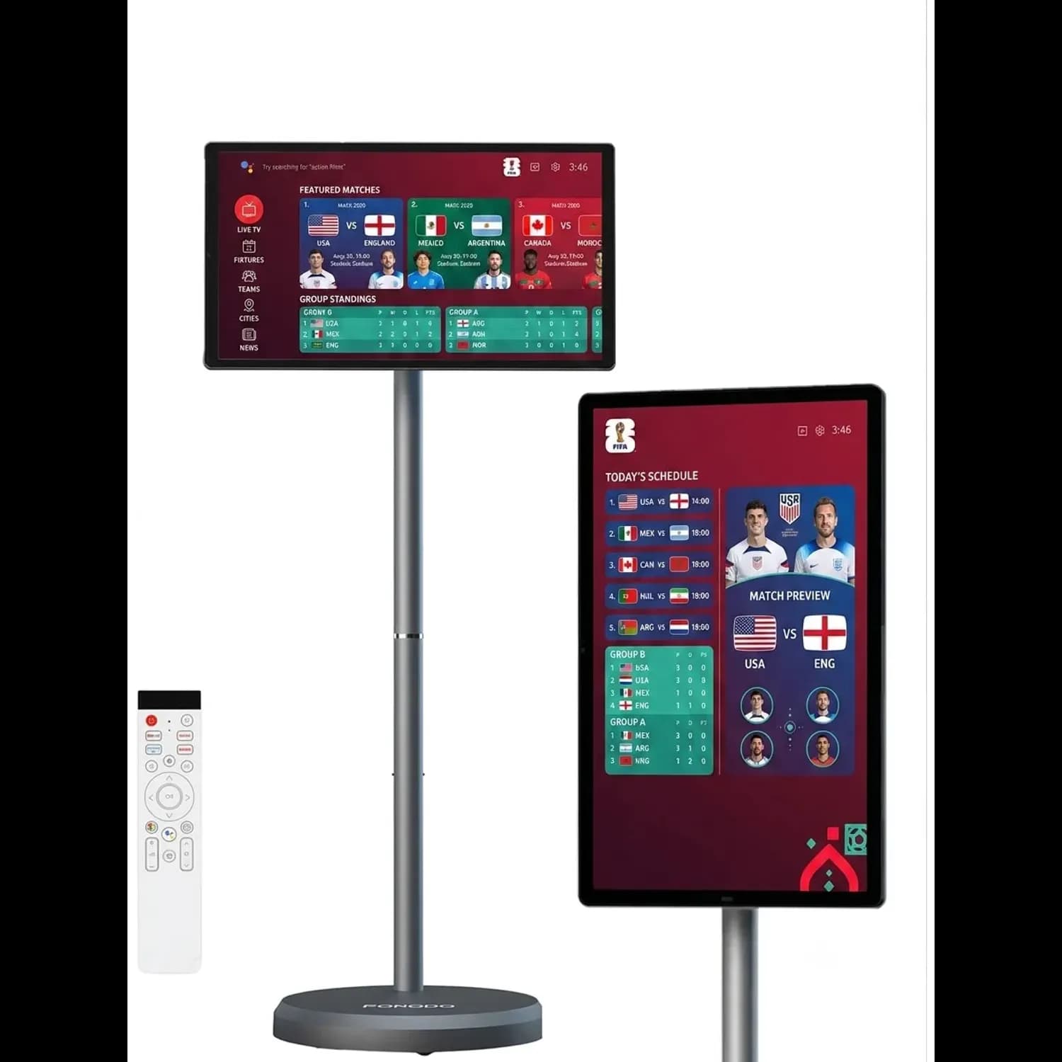Porodo Portable Smart Monitor - 21.5", 1080P Full HD, Wi-Fi, Touch, Cordless 1 Porodo Portable Smart Monitor - 21.5", 1080P Full HD, Wi-Fi, Touch, Cordless 1