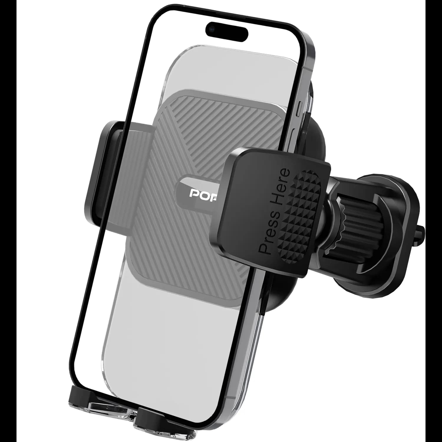Porodo Magnetic Phone Holder - Dual Mount, Black 1 Porodo Magnetic Phone Holder - Dual Mount, Black 1