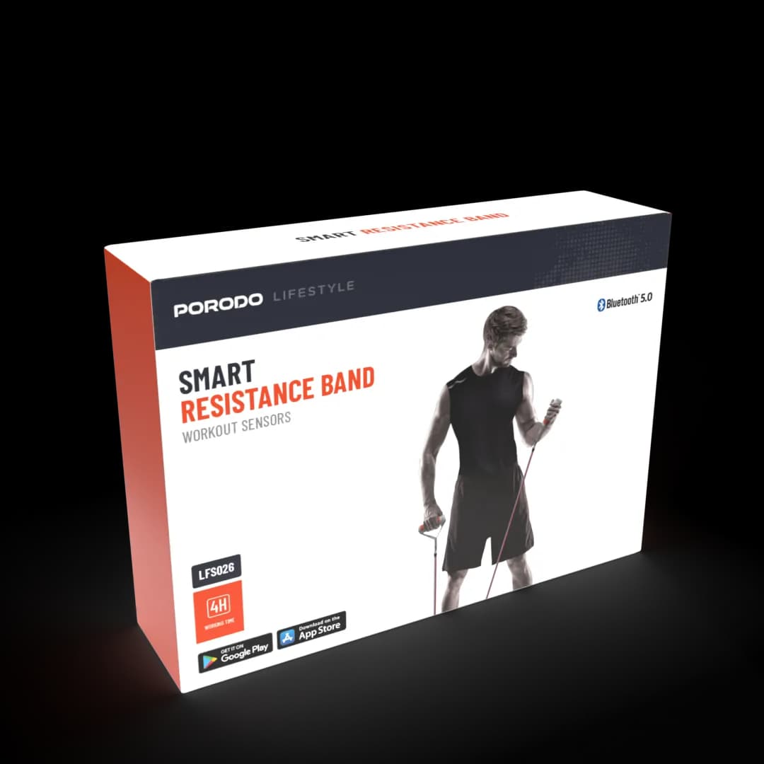 Porodo Lifestyle Smart Resistance Band - Grey 1 Porodo Lifestyle Smart Resistance Band - Grey 1