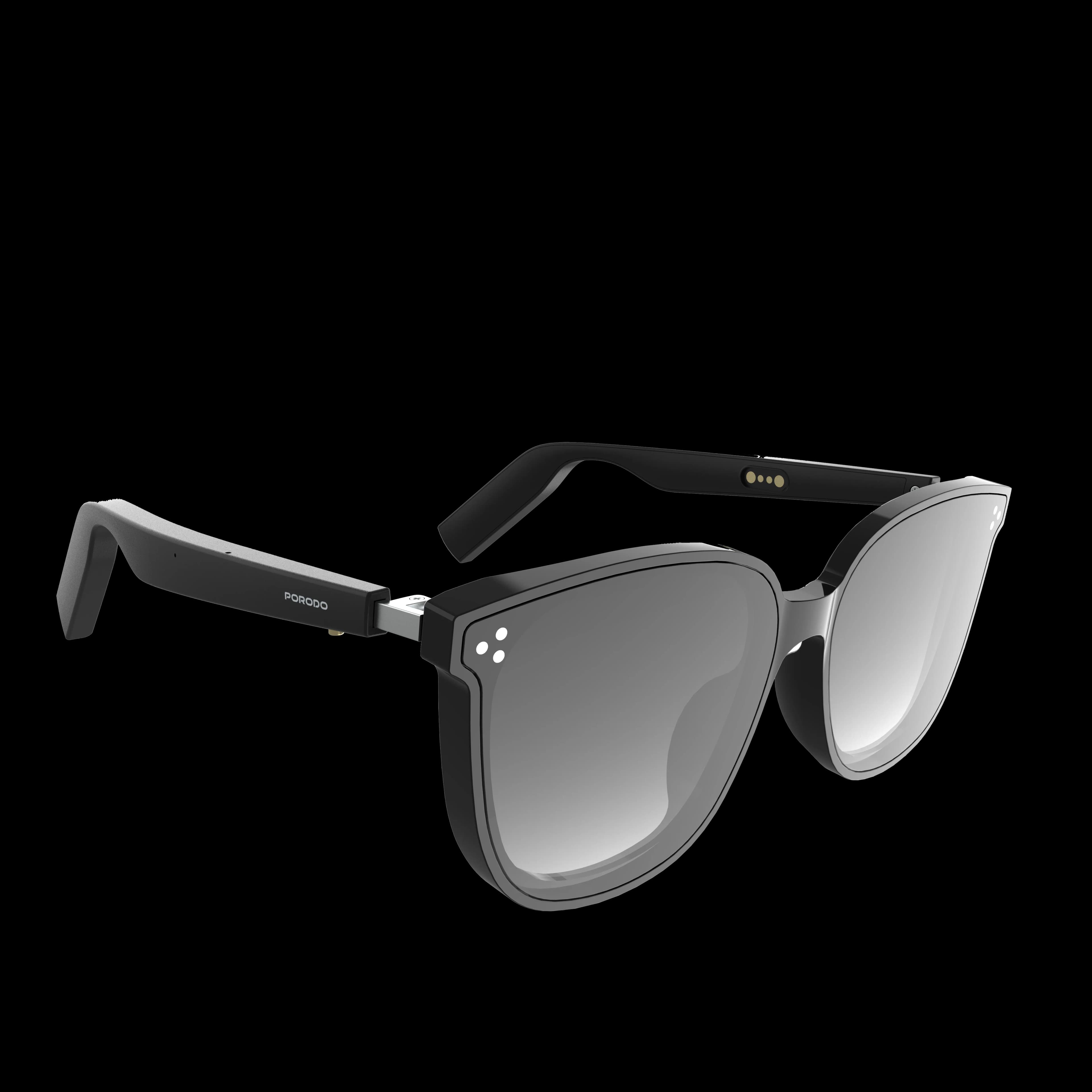 Porodo Lifestyle Polarized Sunglasses With Speaker - Black 1 Porodo Lifestyle Polarized Sunglasses With Speaker - Black 1