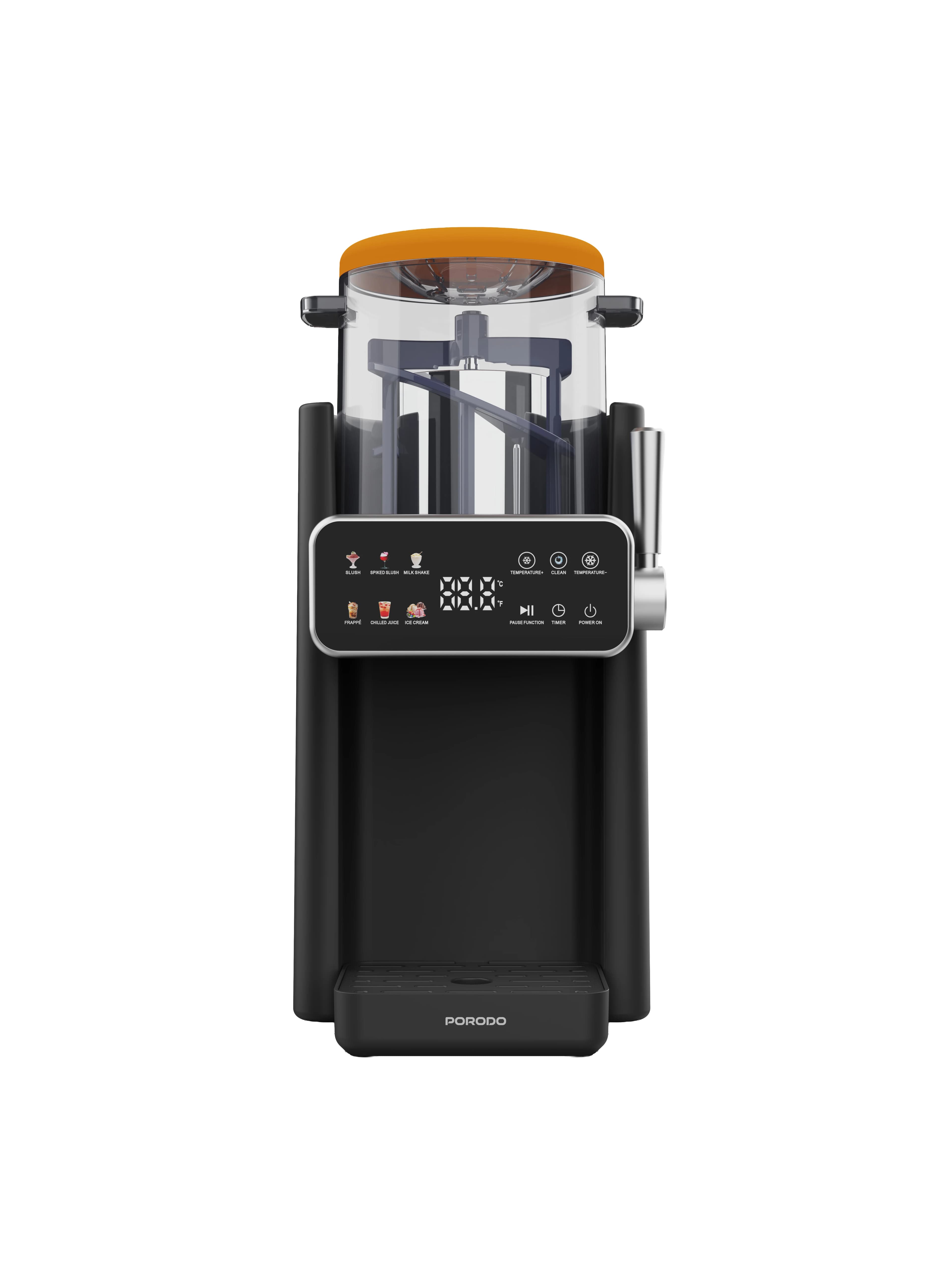 Porodo Frappé Ice Cream & Slushie Maker with 7 Modes, PDLFST2506BKOG - Black/Orange