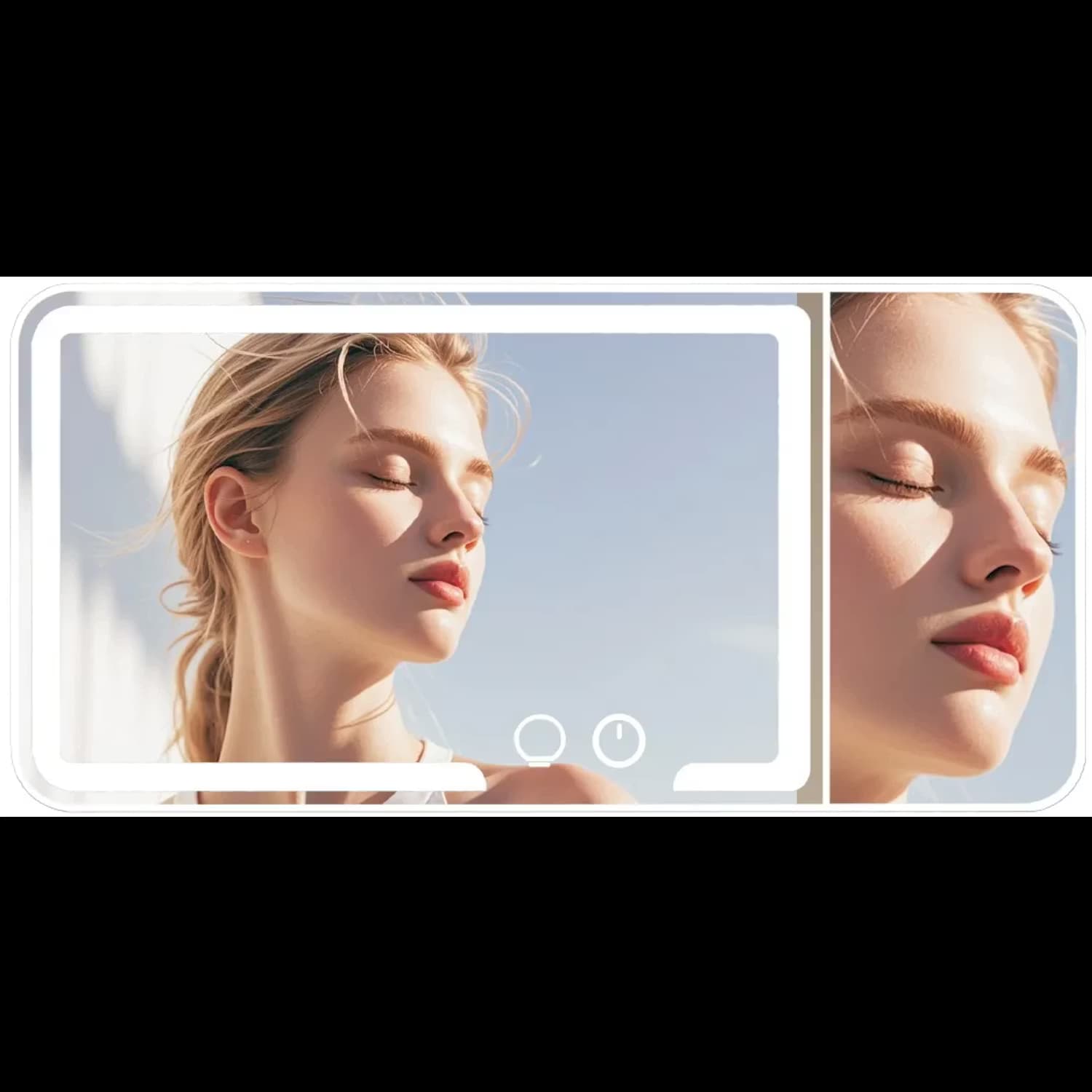 Porodo Car Makeup Mirror Shinevibe - LED Light Modes, Clear 1 Porodo Car Makeup Mirror Shinevibe - LED Light Modes, Clear 1