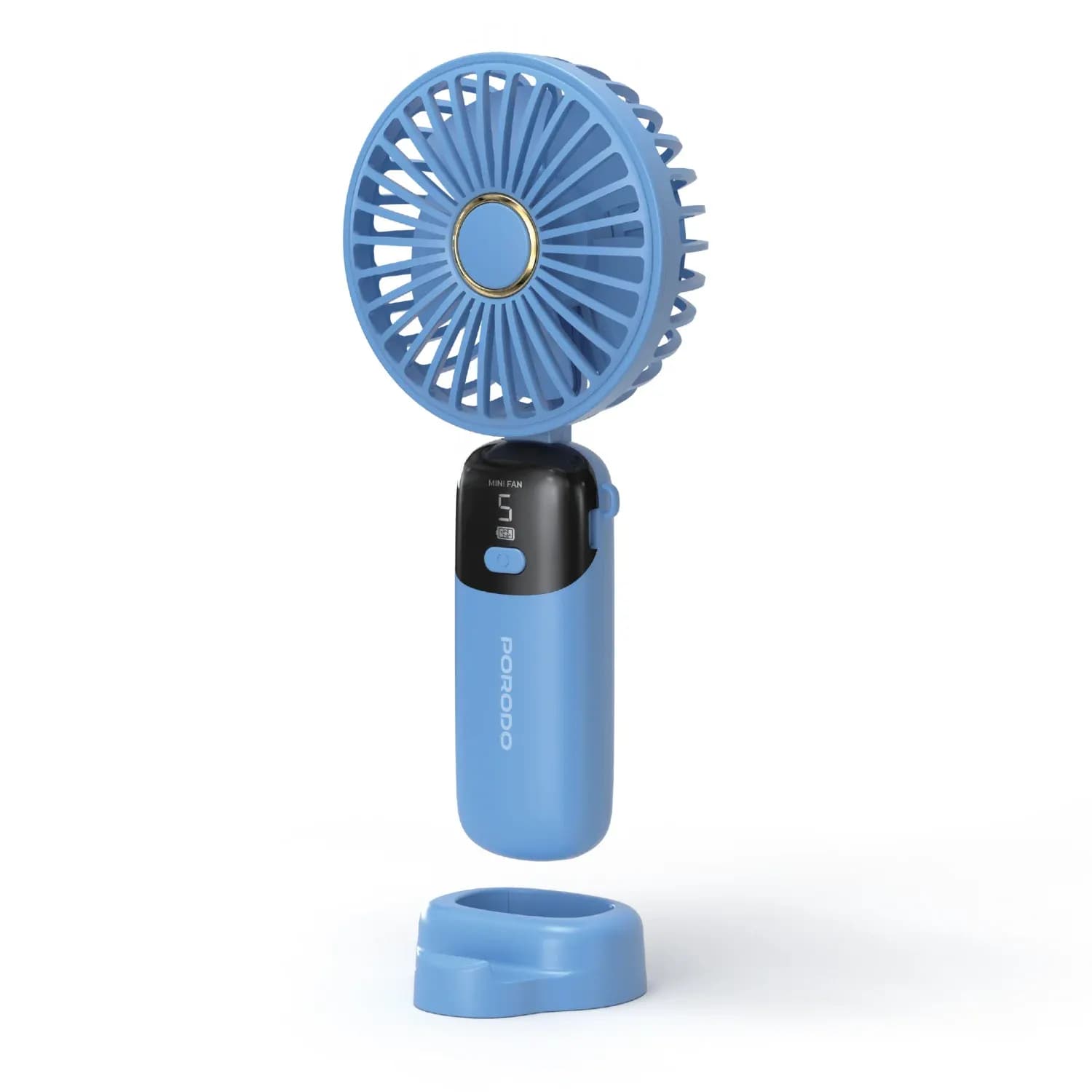 Porodo Lifestyle Chillo Flex Handheld Fan, 5 Speeds, - White — Blue 1 Porodo Lifestyle Chillo Flex Handheld Fan, 5 Speeds, - White — Blue 1