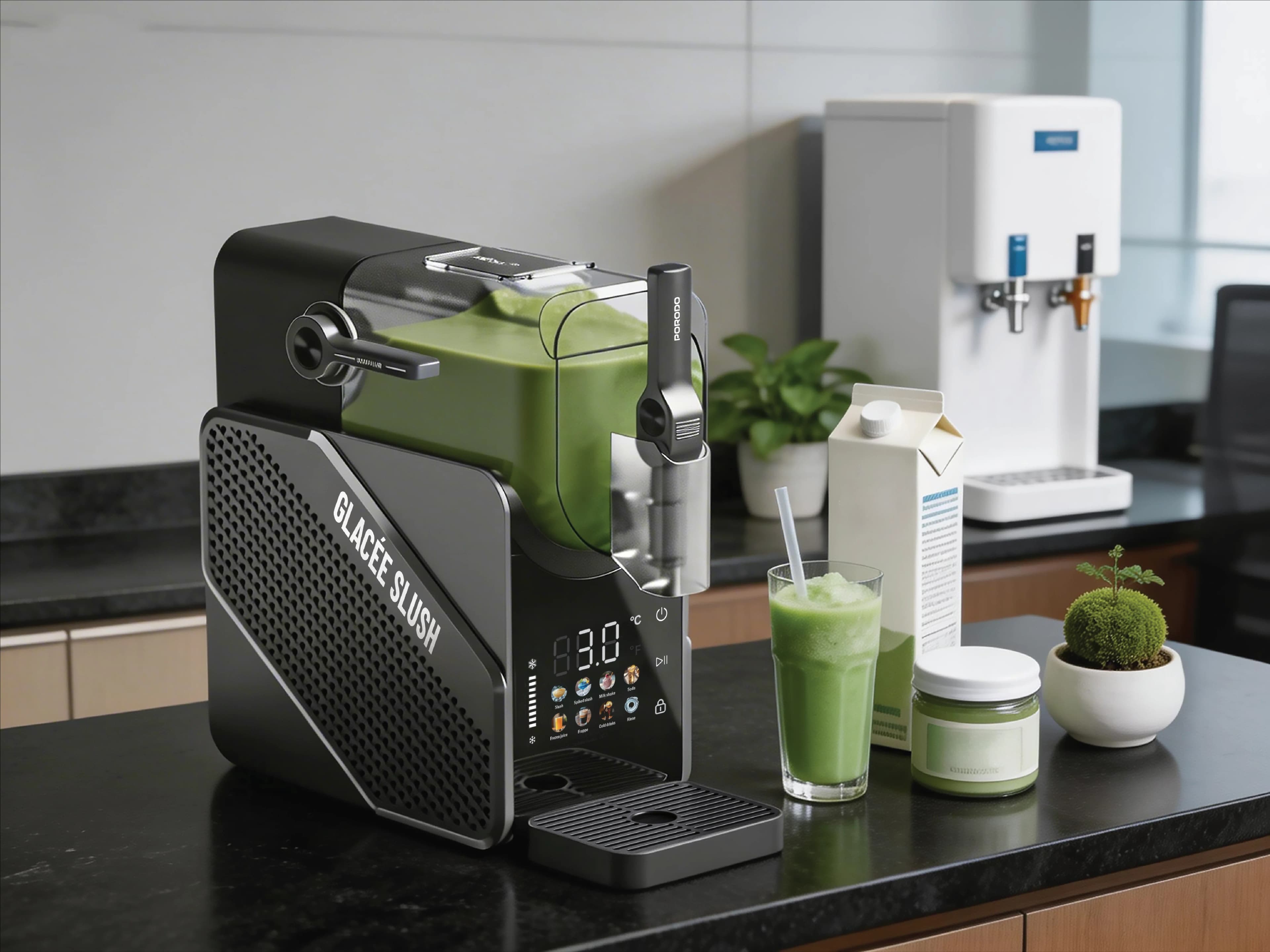 Porodo GLACÉE 2-in-1 Ice Cream & Slushie Maker, PDLFSTXRJGY - Black