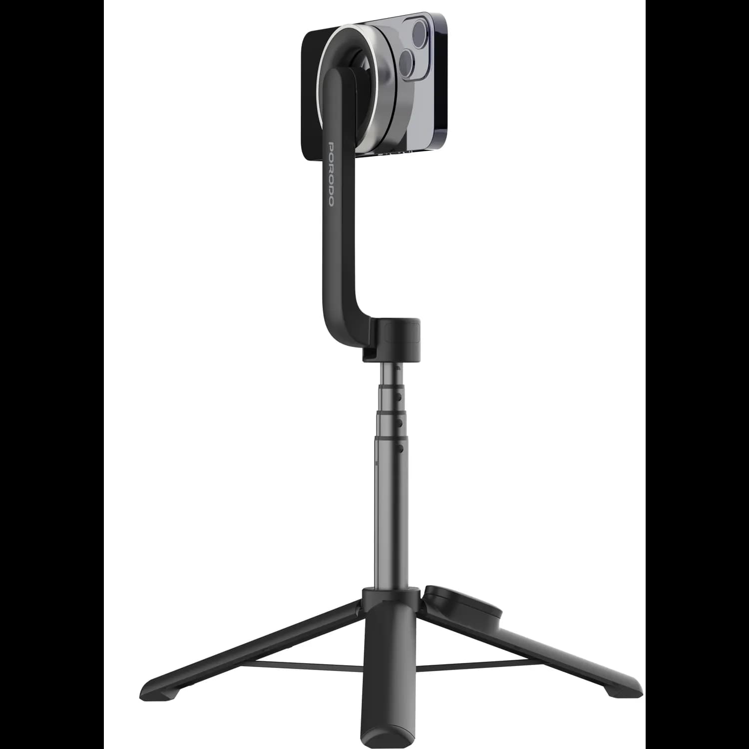 Porodo Selfie Stick & Tripod - Magnetic, 65cm, Black 1 Porodo Selfie Stick & Tripod - Magnetic, 65cm, Black 1