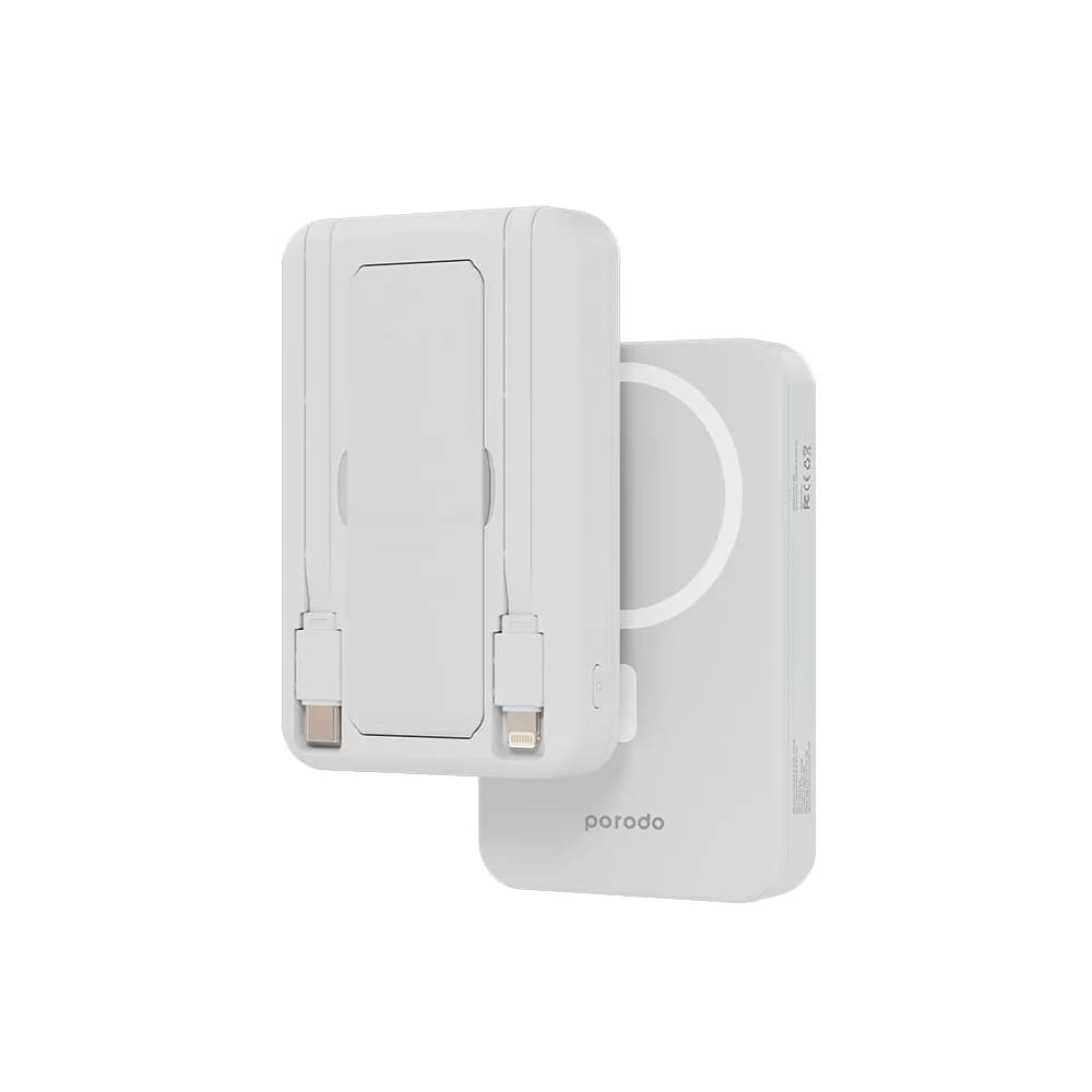 Porodo Magsafe 10K mAh Powerbank - White 1 Porodo Magsafe 10K mAh Powerbank - White 1