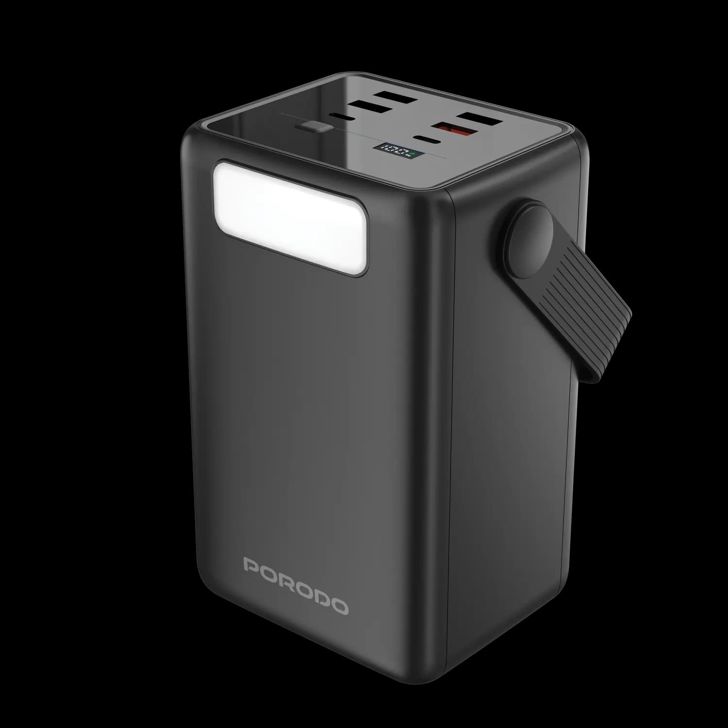 Porodo Power Bank Lara - 80000mAh, Black 1 Porodo Power Bank Lara - 80000mAh, Black 1