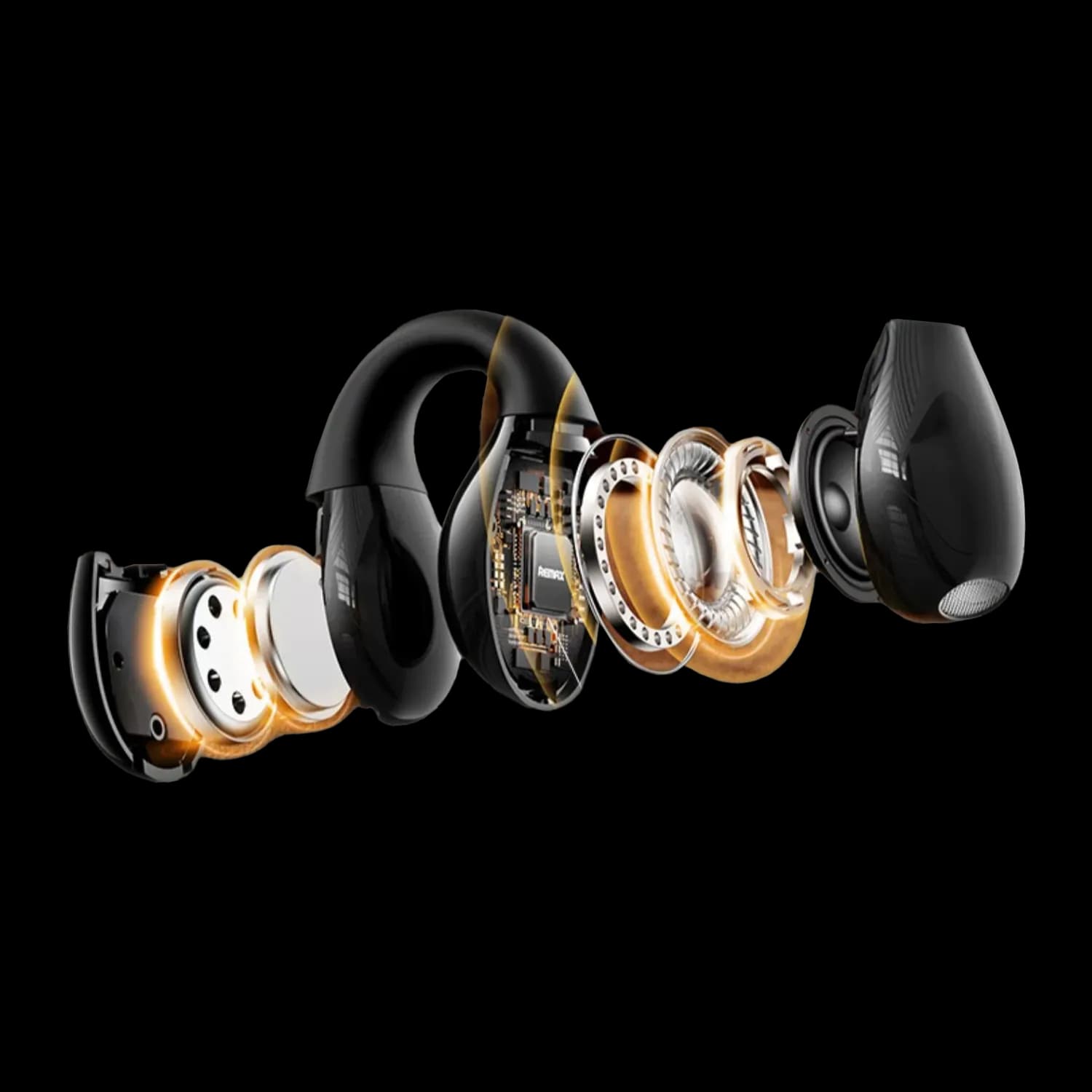 Porodo Soundtec Air Conduction TWS Earbuds - Black / Yellow 1 Porodo Soundtec Air Conduction TWS Earbuds - Black / Yellow 1