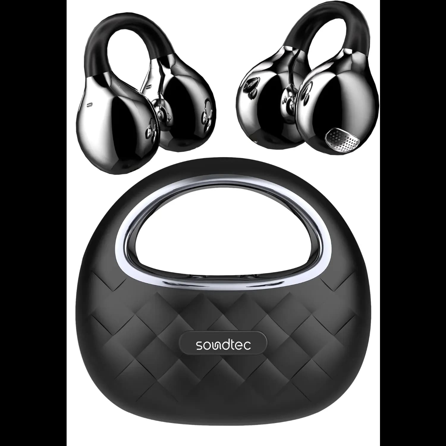 Porodo Wireless Earbuds Vogue - Open-Ear, Touch Control, Black 1 Porodo Wireless Earbuds Vogue - Open-Ear, Touch Control, Black 1