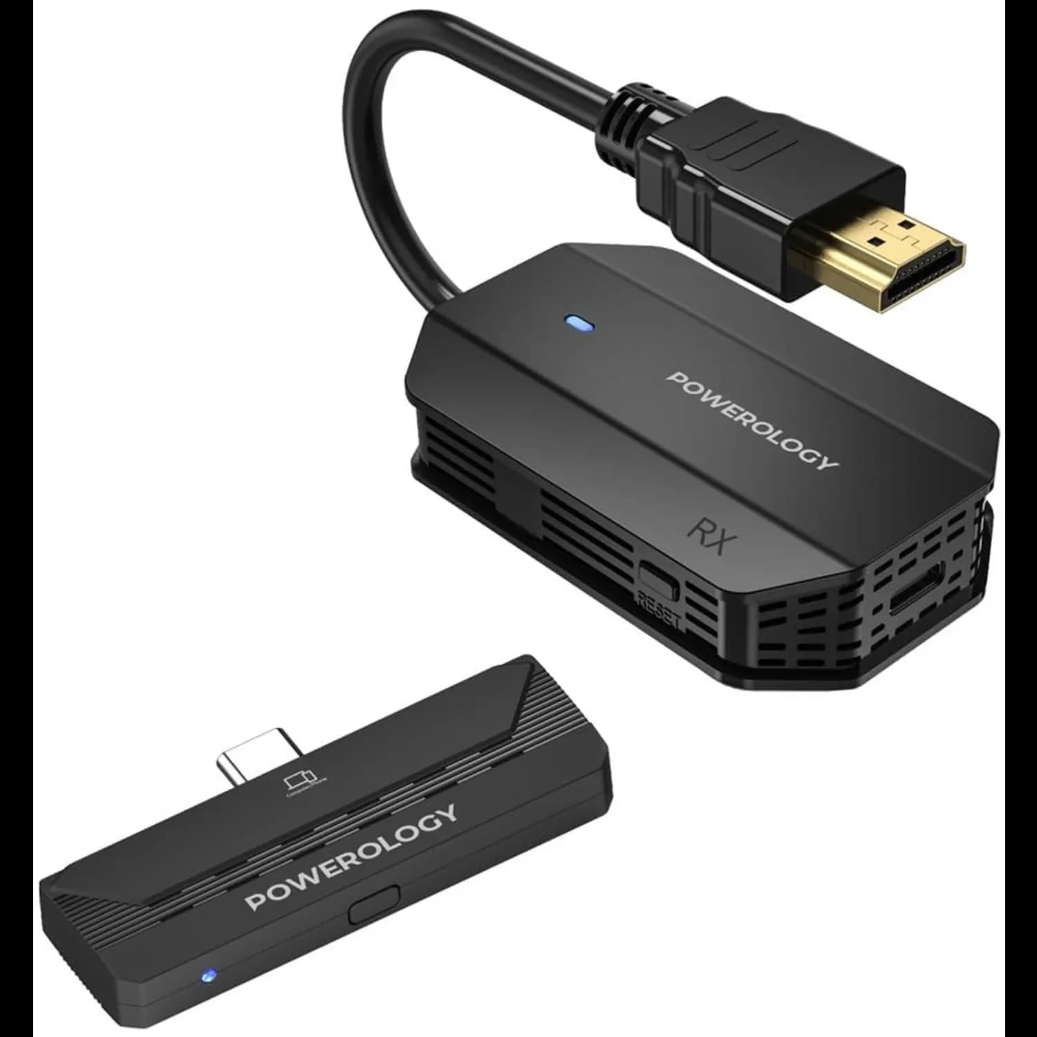 Powerology Wireless HDMI Type-C Adapter - Low Latency, 50M Range, Black 1 Powerology Wireless HDMI Type-C Adapter - Low Latency, 50M Range, Black 1
