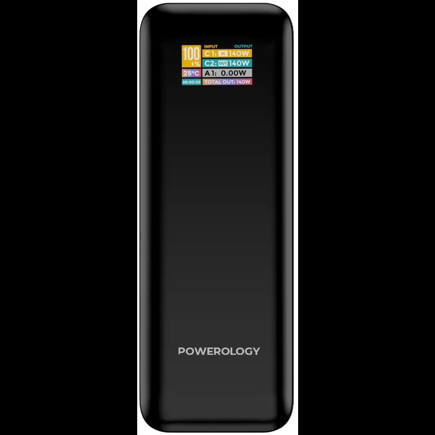 Powerology Power Bank NeuroVolt 140 - 27000mAh, Black 1 Powerology Power Bank NeuroVolt 140 - 27000mAh, Black 1