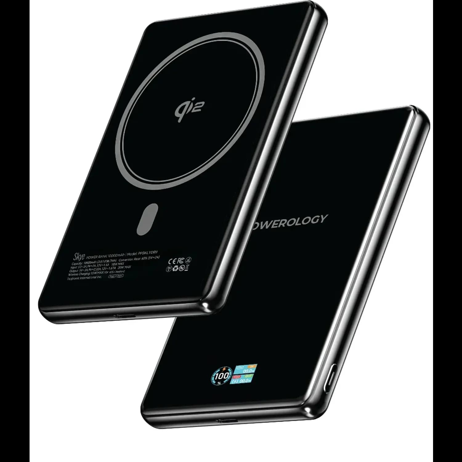 Powerology Power Bank Skye - 10000mAh MagSafe, Black 1 Powerology Power Bank Skye - 10000mAh MagSafe, Black 1
